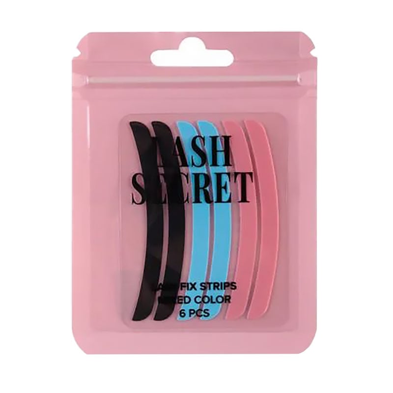 Силіконові стрічки для фіксації вій Lash Secret (рожеві, 2 шт + блакитні, 2 шт + чорні, 2 шт)
