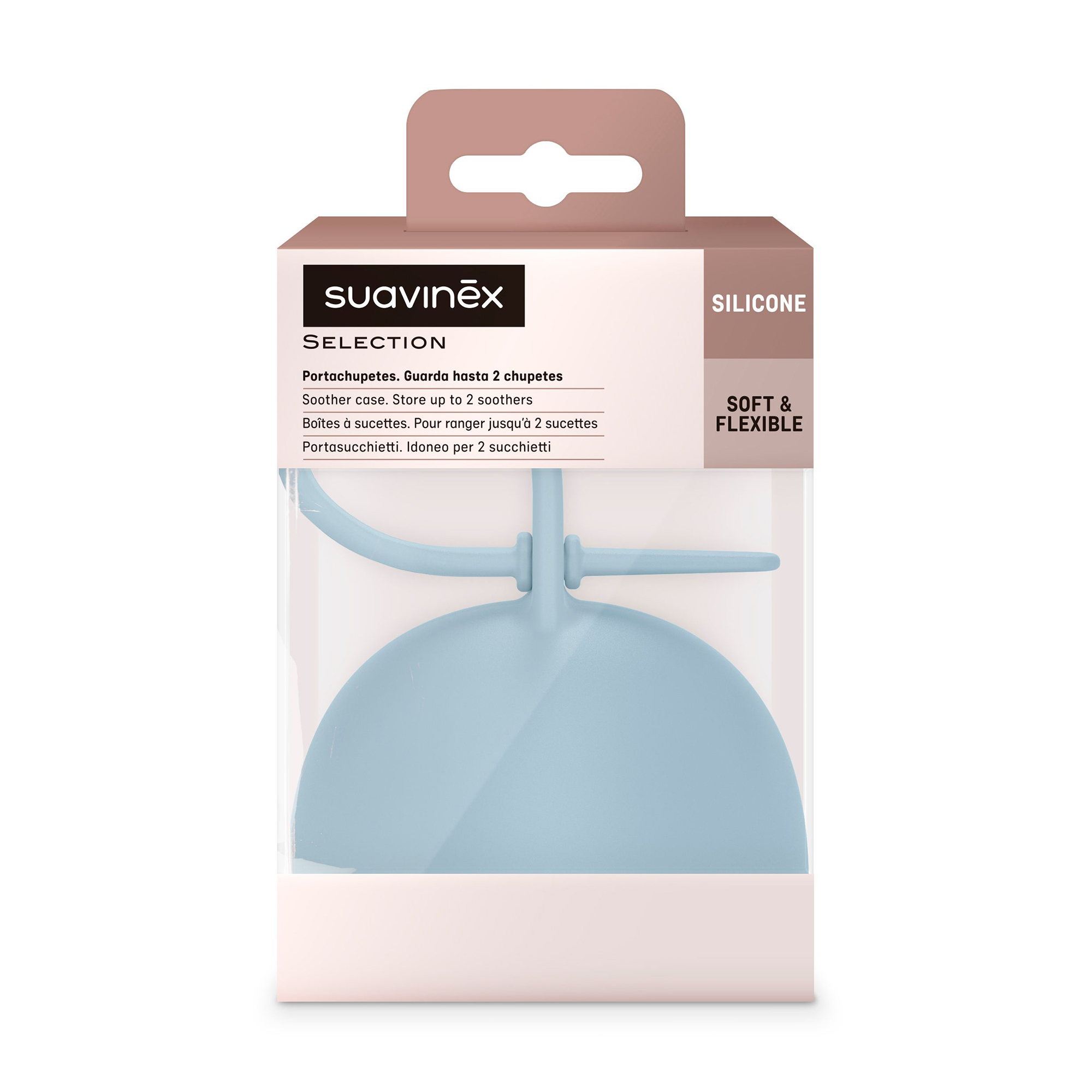 Силіконовий футляр для пустушки Suavinex Colour Essence блакитний (401537)