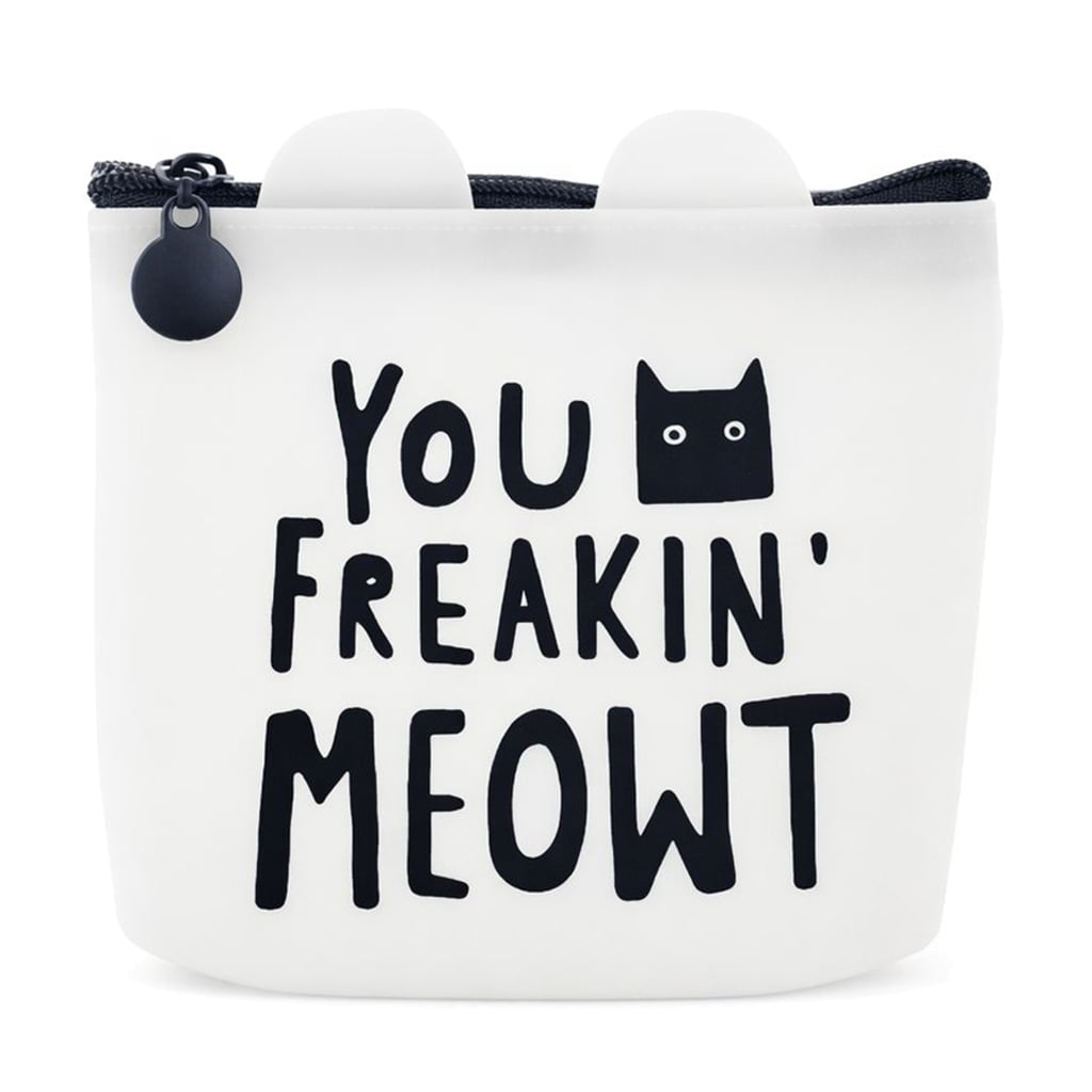 Силіконовий гаманець Cosmo Shop You Freakin Meowt на застібці, білий, 11*9 см (CS1109)