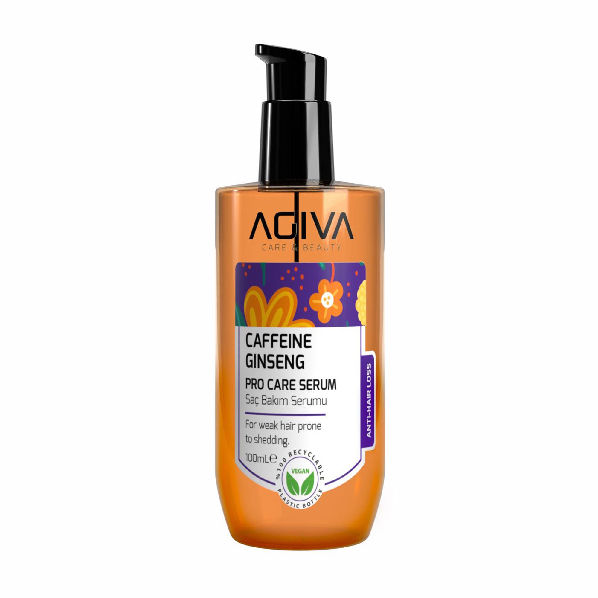 Сироватка Agiva Caffeine Ginseng Pro Care Serum проти випадіння волосся, 100 мл