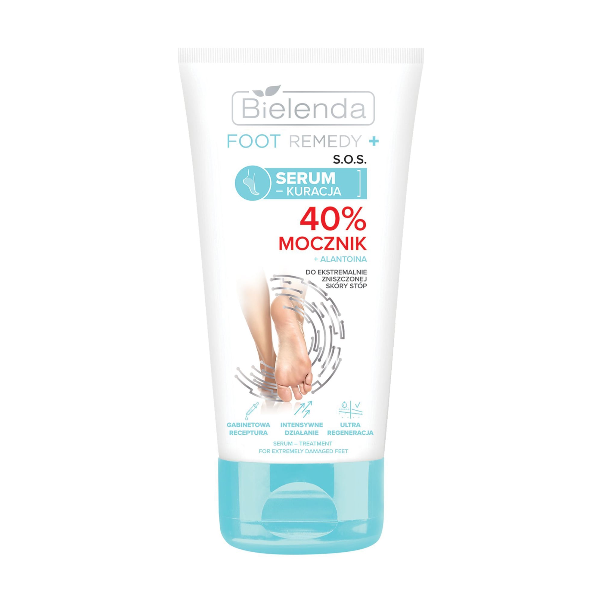 Сироватка Bielenda Foot Remedy+ S.O.S. Serum для дуже пошкоджених стоп, із сечовиною 40% та алантоїном, 50 мл