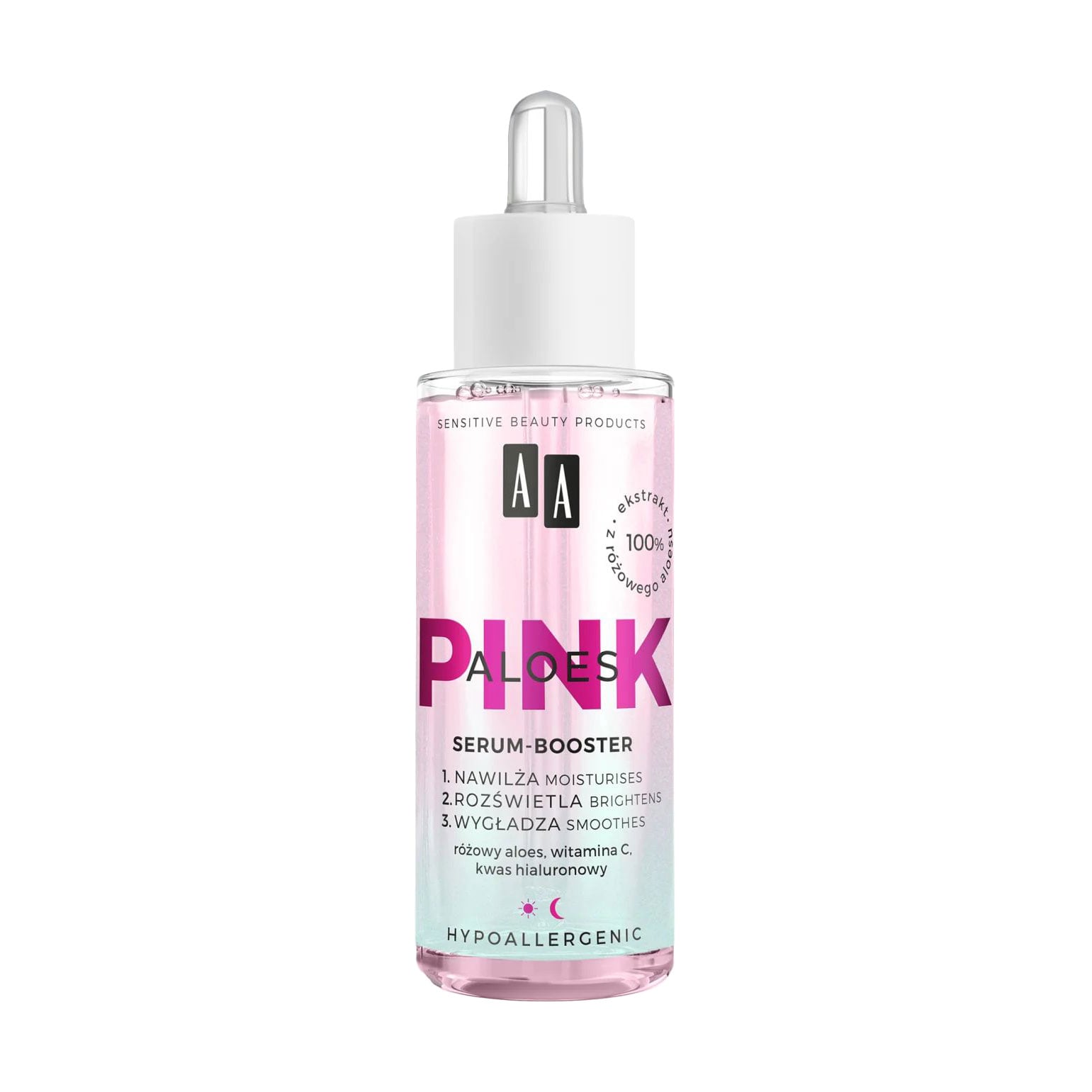 Сироватка-бустер для обличчя AA Aloes Pink Serum-Booster з екстрактом алое, 30 мл