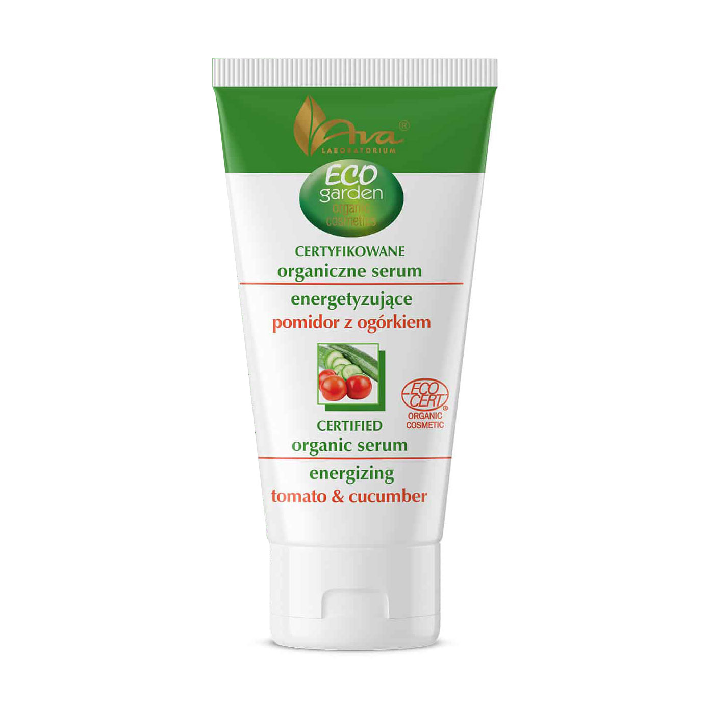 Сироватка для обличчя AVA Laboratorium Eco Garden Certified Organic Serum Tomato &amp; Cucumber з екстрактом томату та огірка, 30 мл