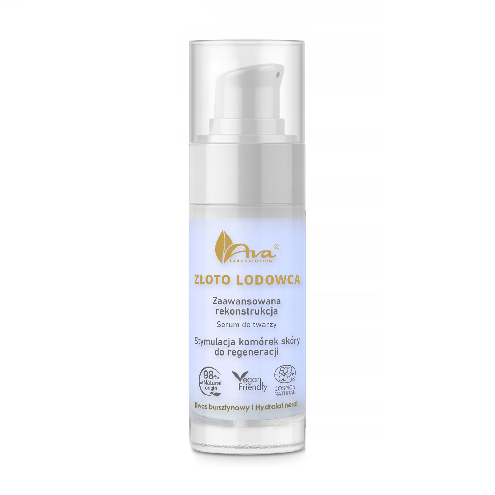 Сироватка для обличчя AVA Laboratorium Glacier Gold Advanced Reconstruction Face Serum, 30 мл