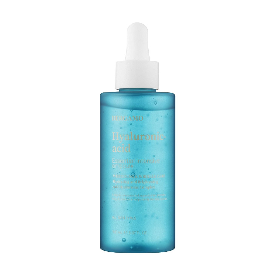 Сироватка для обличчя Bergamo Hyaluronic Acid Essential Intensive Ampoule для всіх типів шкіри, з гіалуроновою кислотою, 150 мл