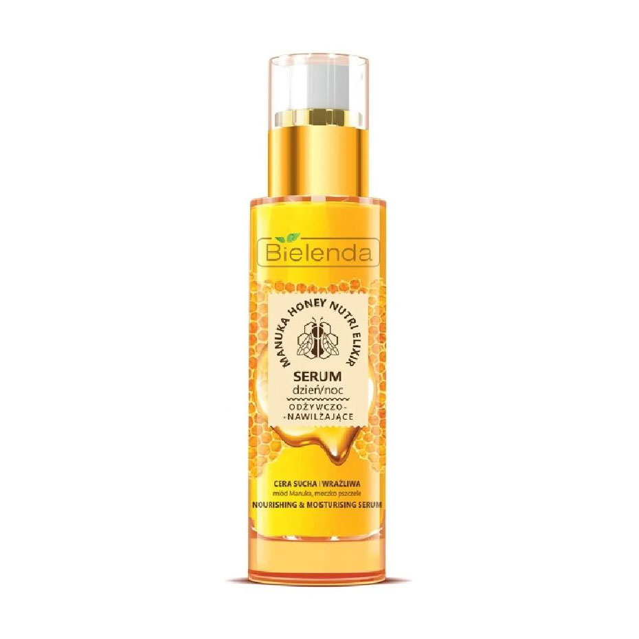 Сироватка для обличчя Bielenda Manuka Honey живильна і зволожувальна, для сухої та чутливої шкіри, 30 мл