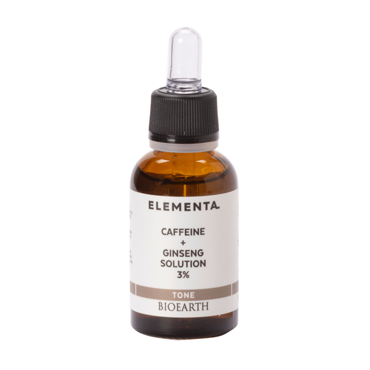 Сироватка для обличчя Bioearth Elementa Tone Caffeine + Ginseng Solution 3%, 30 мл