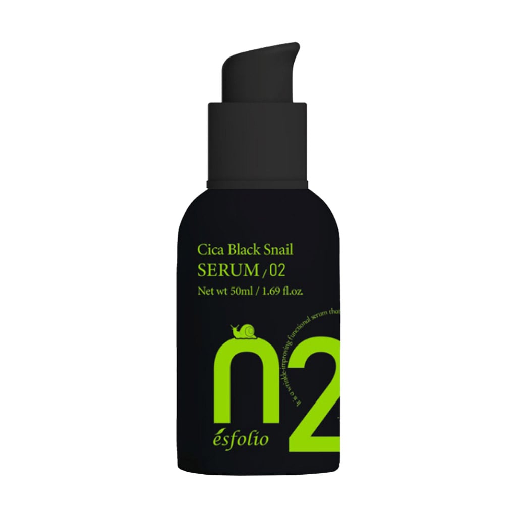 Сироватка для обличчя Esfolio Cica Black Snail Serum з центелою азіатською та муцином чорного равлика, 50 мл