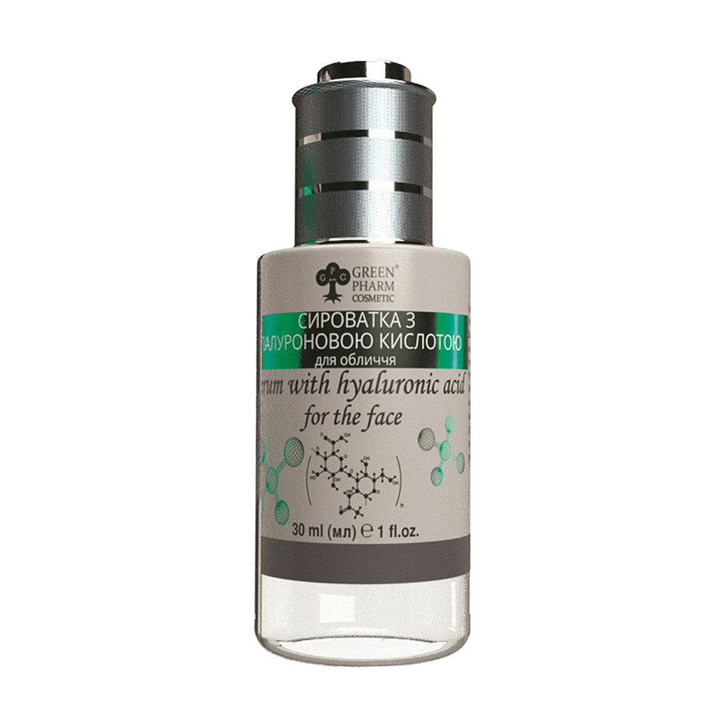 Сироватка для обличчя Green Pharm Cosmetic Serum With Hyaluronic Acid For The Face pH 5.5 з гіалуроновою кислотою, 30 мл
