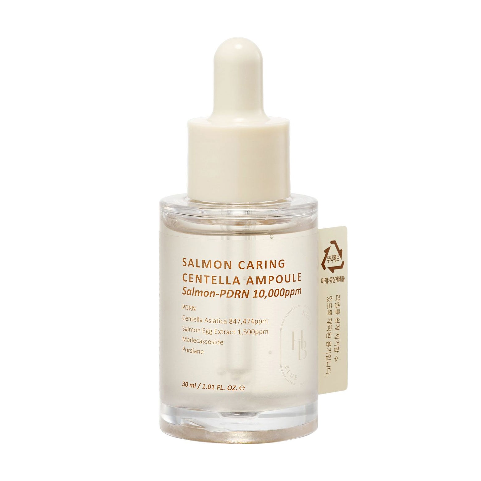 Сироватка для обличчя HEVEBLUE Salmon Caring Centella Ampoule з екстрактом ікри лосося та центелою, 30 мл