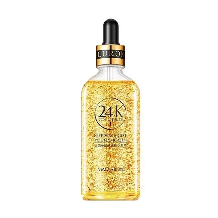 Сироватка для обличчя Images 24K Gold Flakes з гіалуроновою кислотою та золотом, 100 мл