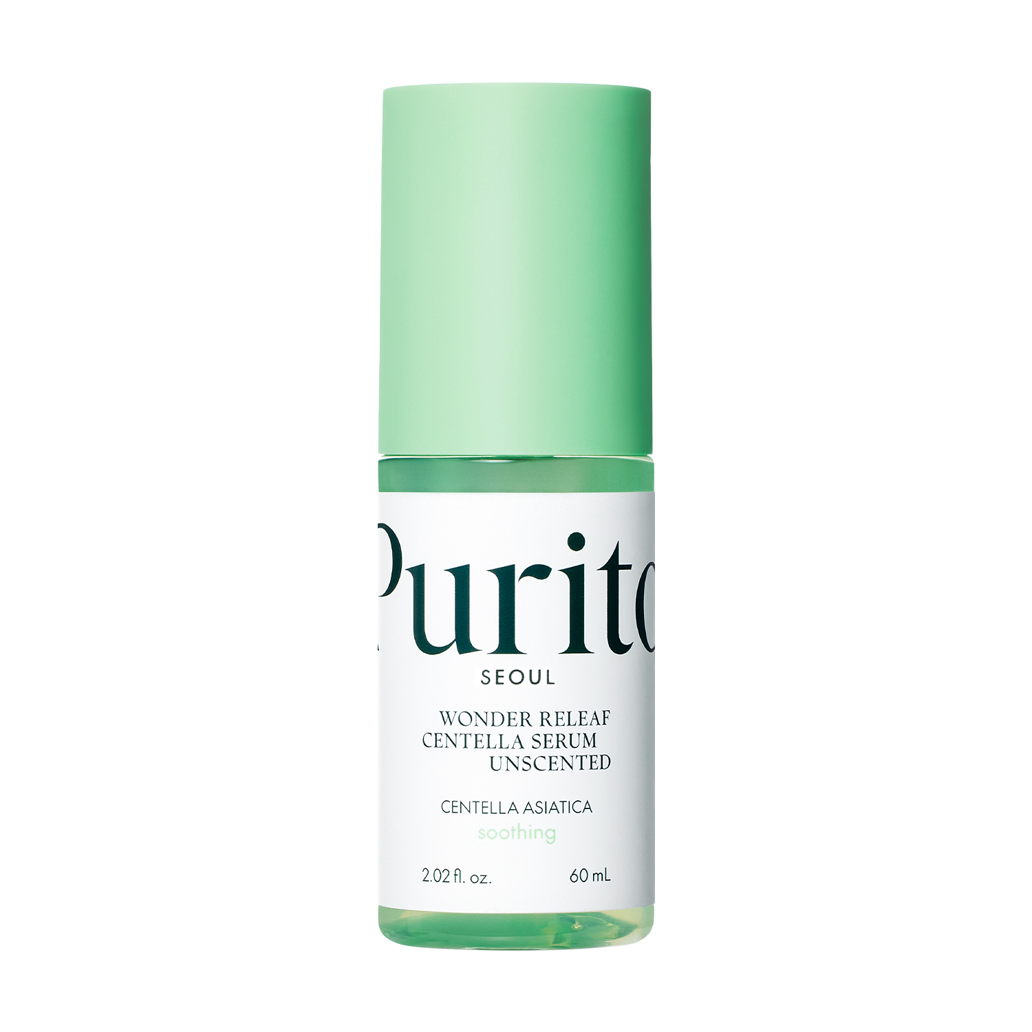 Сироватка для обличчя Purito Seoul Wonder Releaf Centella Serum Unscented з екстрактом центели азіатської, без олій, 60 мл
