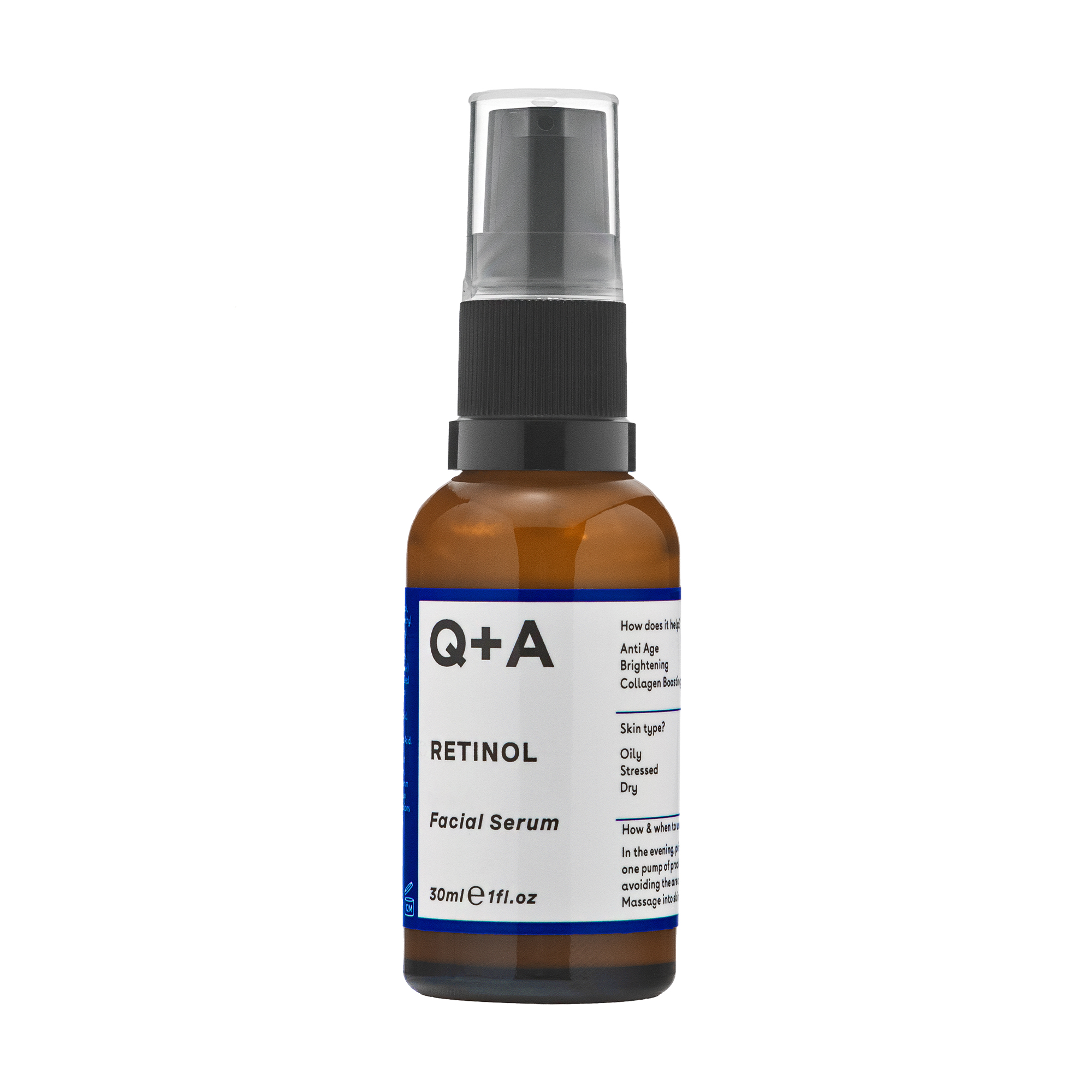 Сироватка для обличчя Q+A Retinol Facial Serum з ретинолом, 30 мл