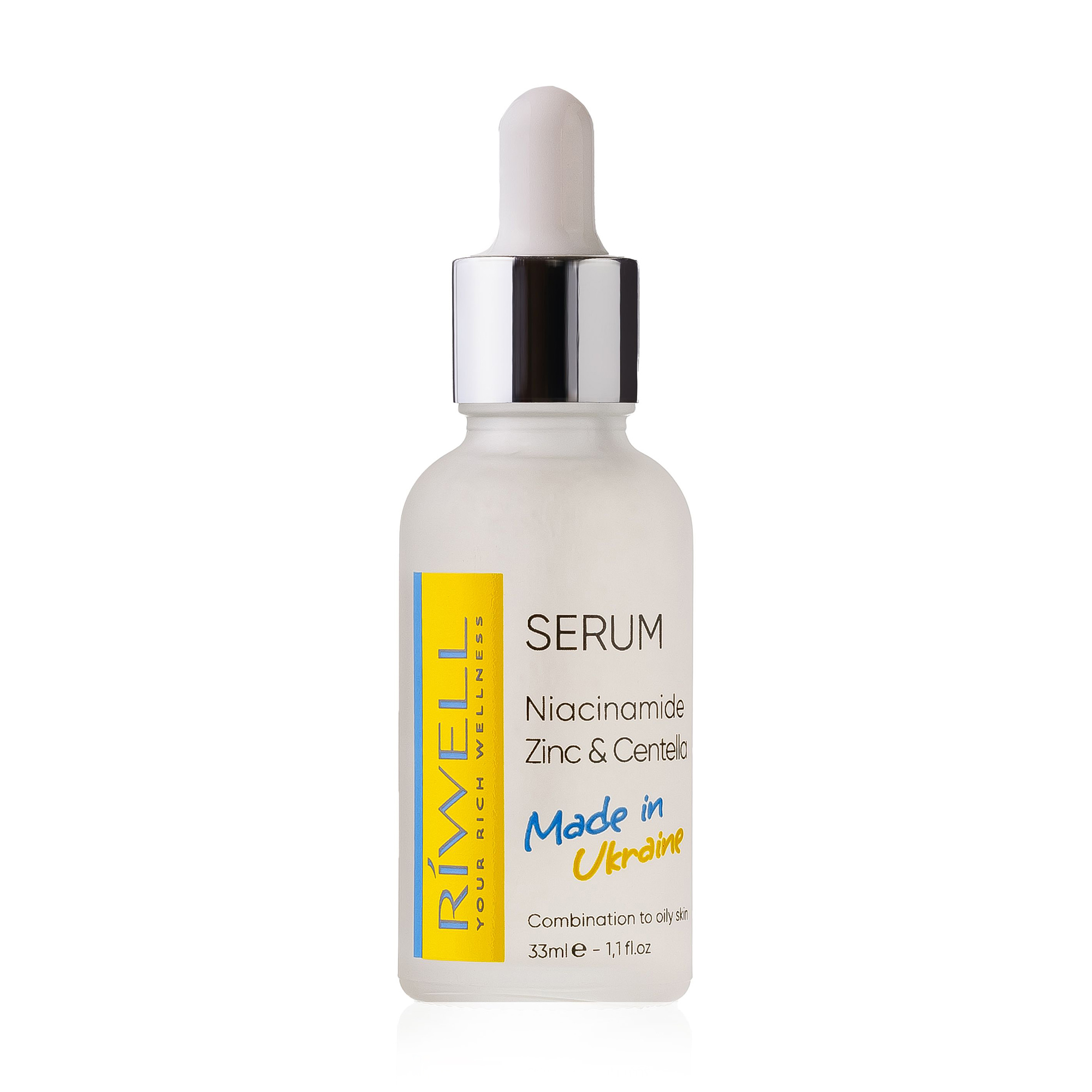 Сироватка для обличчя Riwell Skin Reload Niacinamide &amp; Zinc &amp; Centella Serum для комбінованої та жирної шкіри, 33 мл