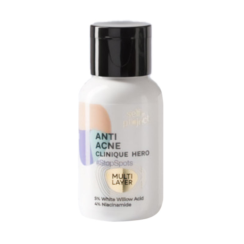 Сироватка для обличчя Selfie Project StopSpots Anti Acne Clinique Hero для проблемної шкіри, з кислотою білої верби та ніацинамідом, 30 мл