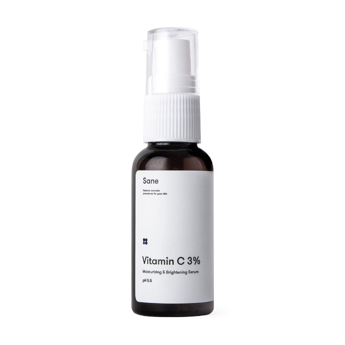 Сироватка для обличчя з вітаміном С 3% Sane Vitamin C 3% Moisturizing &amp; Brightening Serum, 30 мл