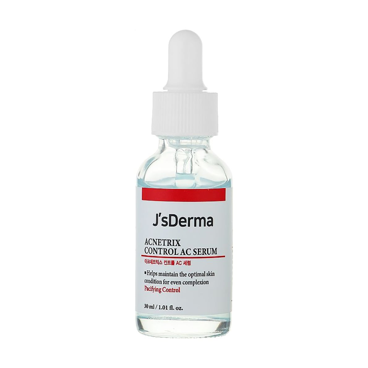 Сироватка для проблемної шкіри обличчя J'sDerma Acnetrix Control AC Serum з ніацинамідом та цинком, 30 мл