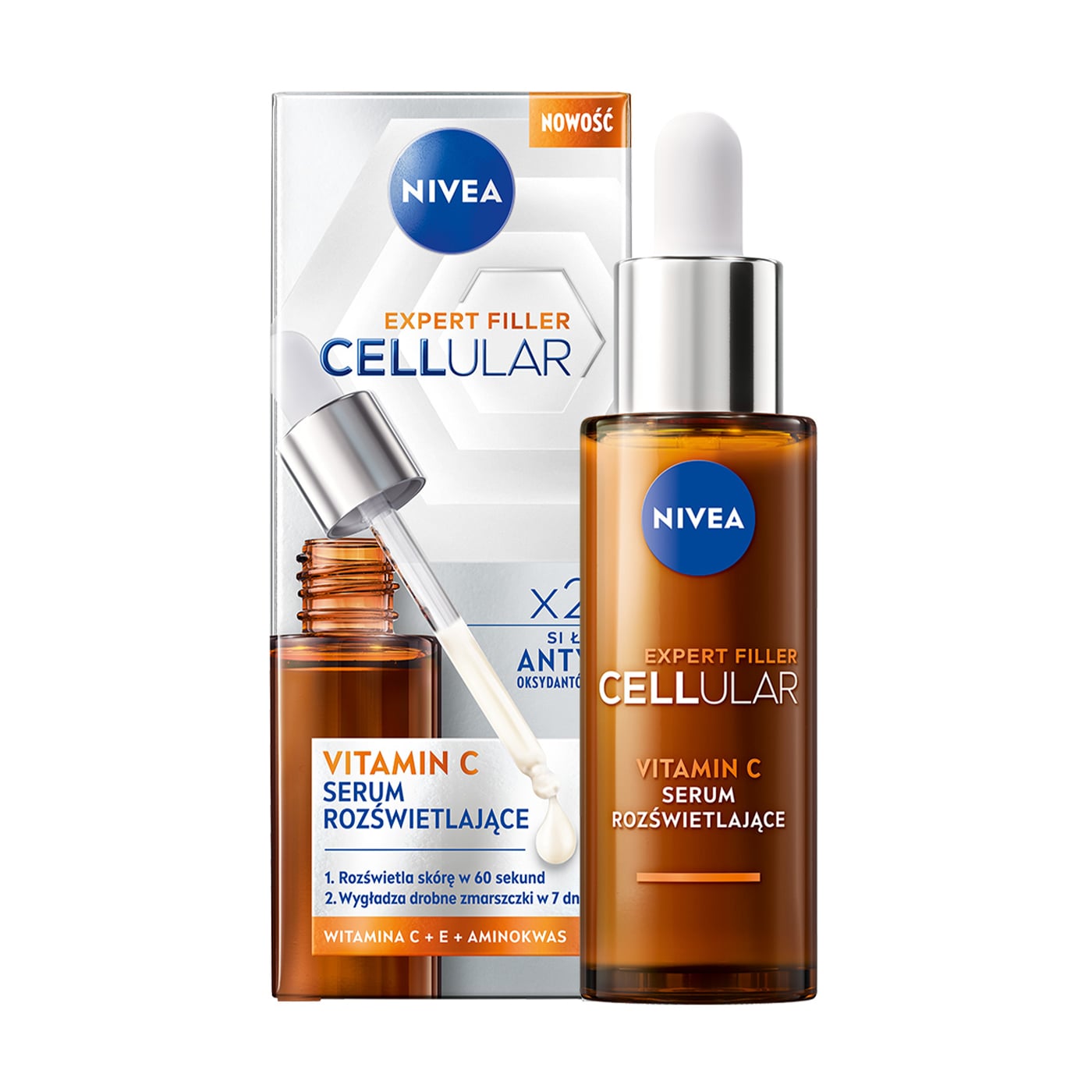 Сироватка для відновлення сяйва обличчя NIVEA Cellular Expert Filler з вітаміном С, 30 мл
