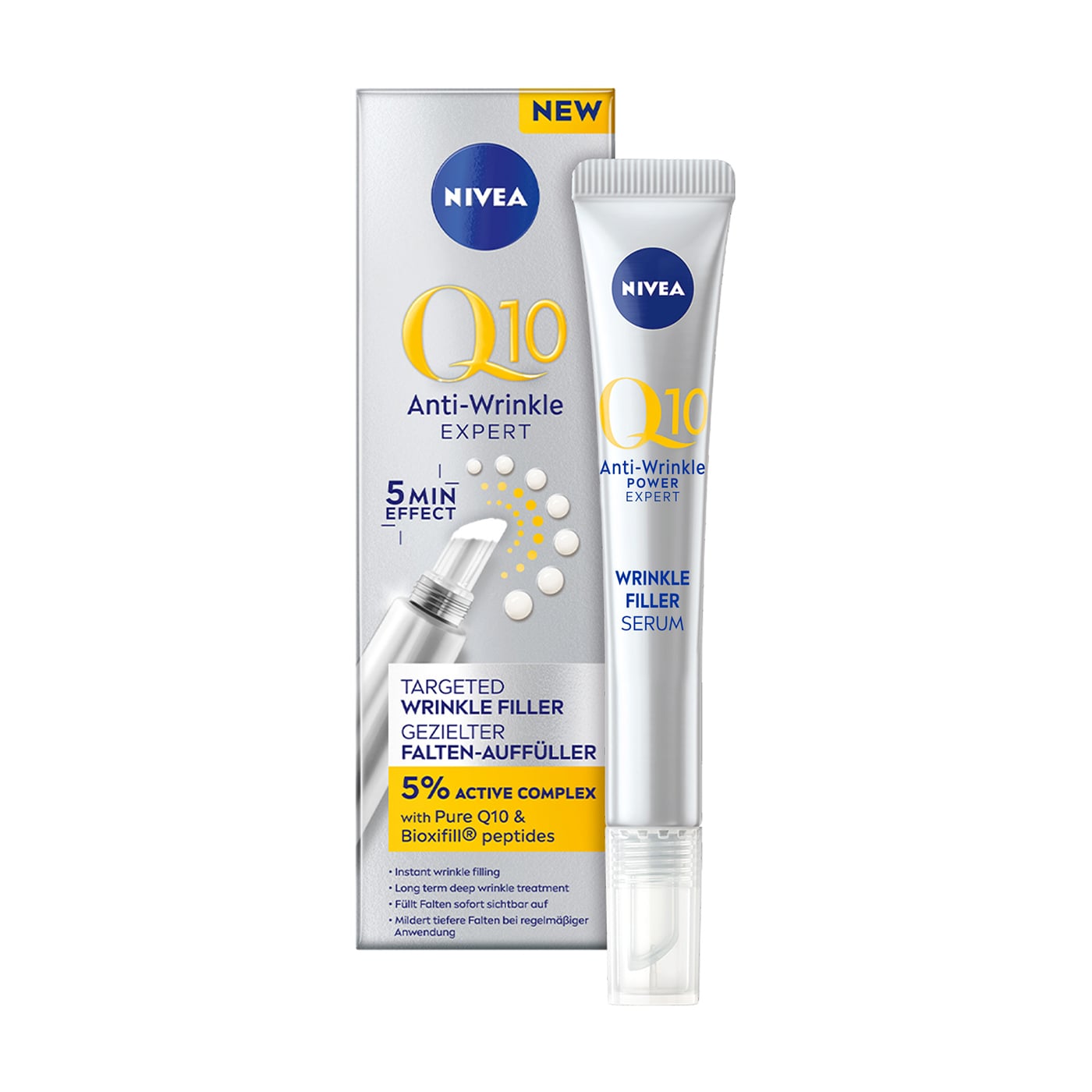 Сироватка-філлер для обличчя NIVEA Q10 Wrinkle Filler Serum Експерт проти зморщок, 15 мл