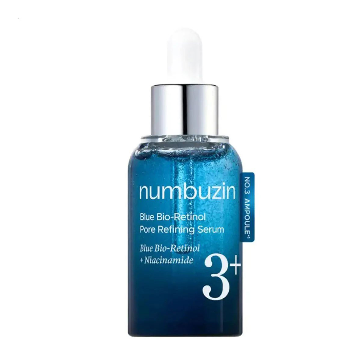 Сироватка Numbuzin No.3 Blue Bio-Retinol Pore Refining Serum для звуження пор обличчя, з ретинолом, 30 мл