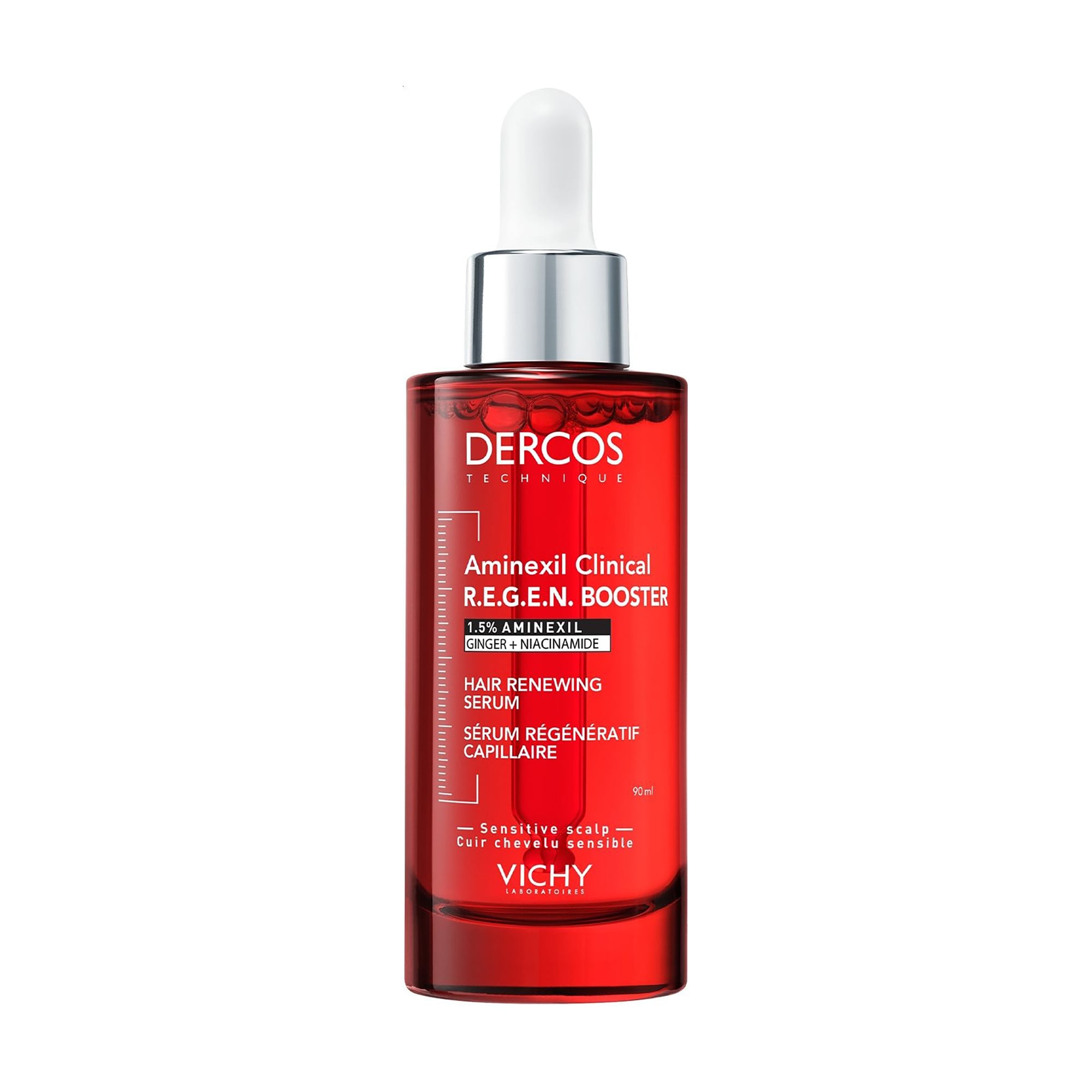 Сироватка Vichy Dercos Aminexil Clinical R.E.G.E.N. Booster Hair Renewing Serum для відновлення густоти та боротьби з випадінням волосся, 90 мл