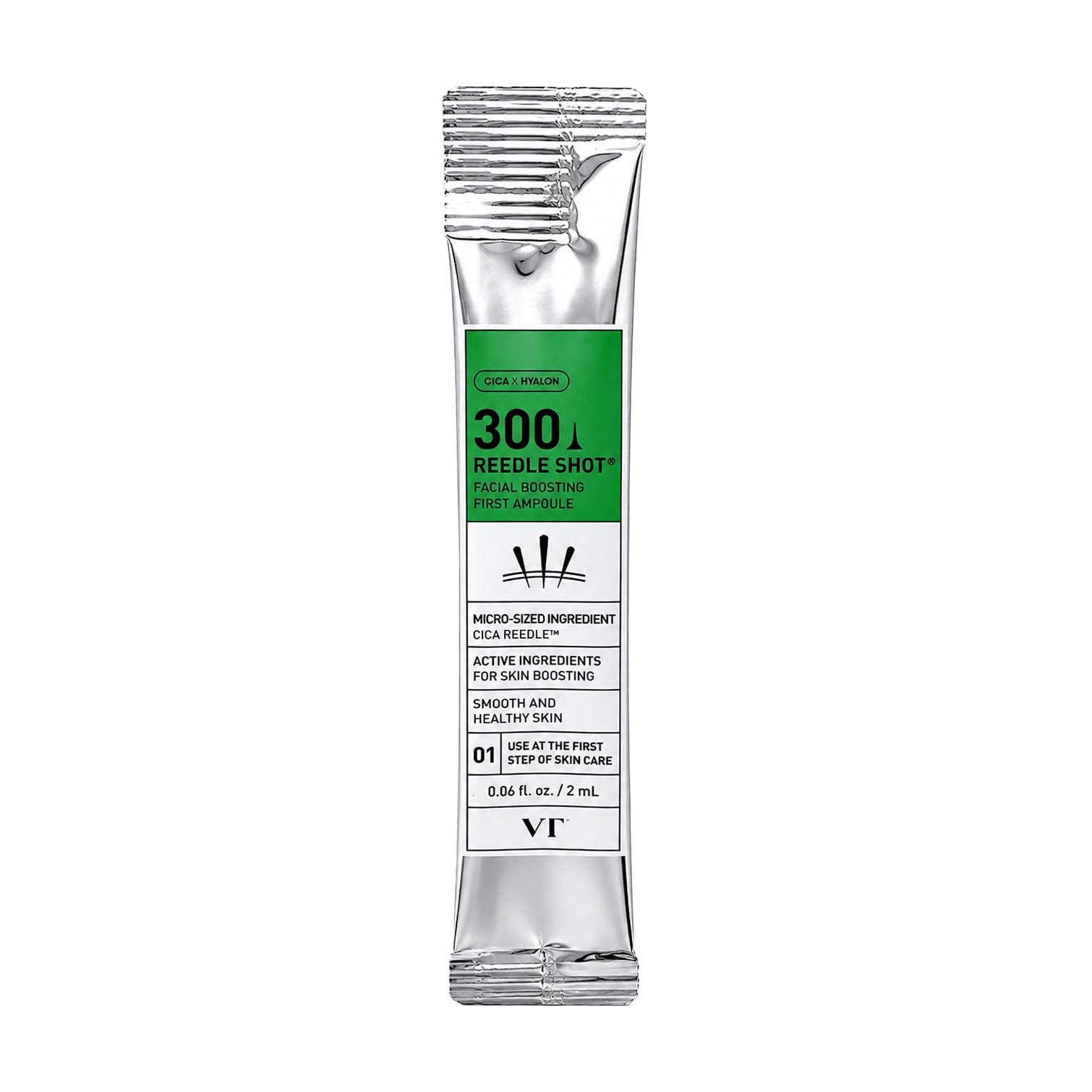 Сироватка VT Cosmetics Reedle Shot 300 Facial Boosting First Ampoule для звуження пор обличчя, зі спікулами, 2 мл