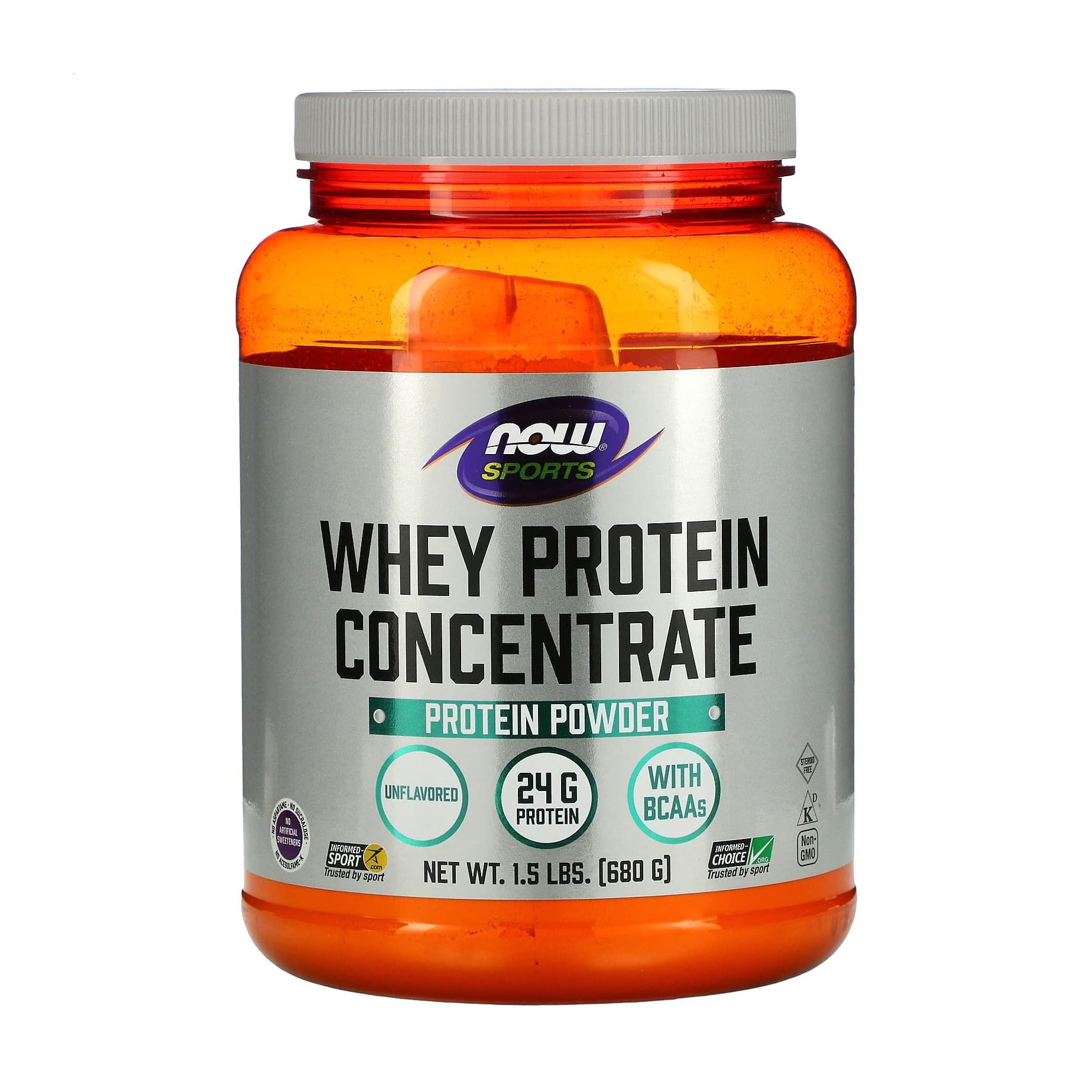 Сироватковий протеїн-концентрат NOW foods Sports Whey Protein Concentrate без смаку, в порошку, 680 г