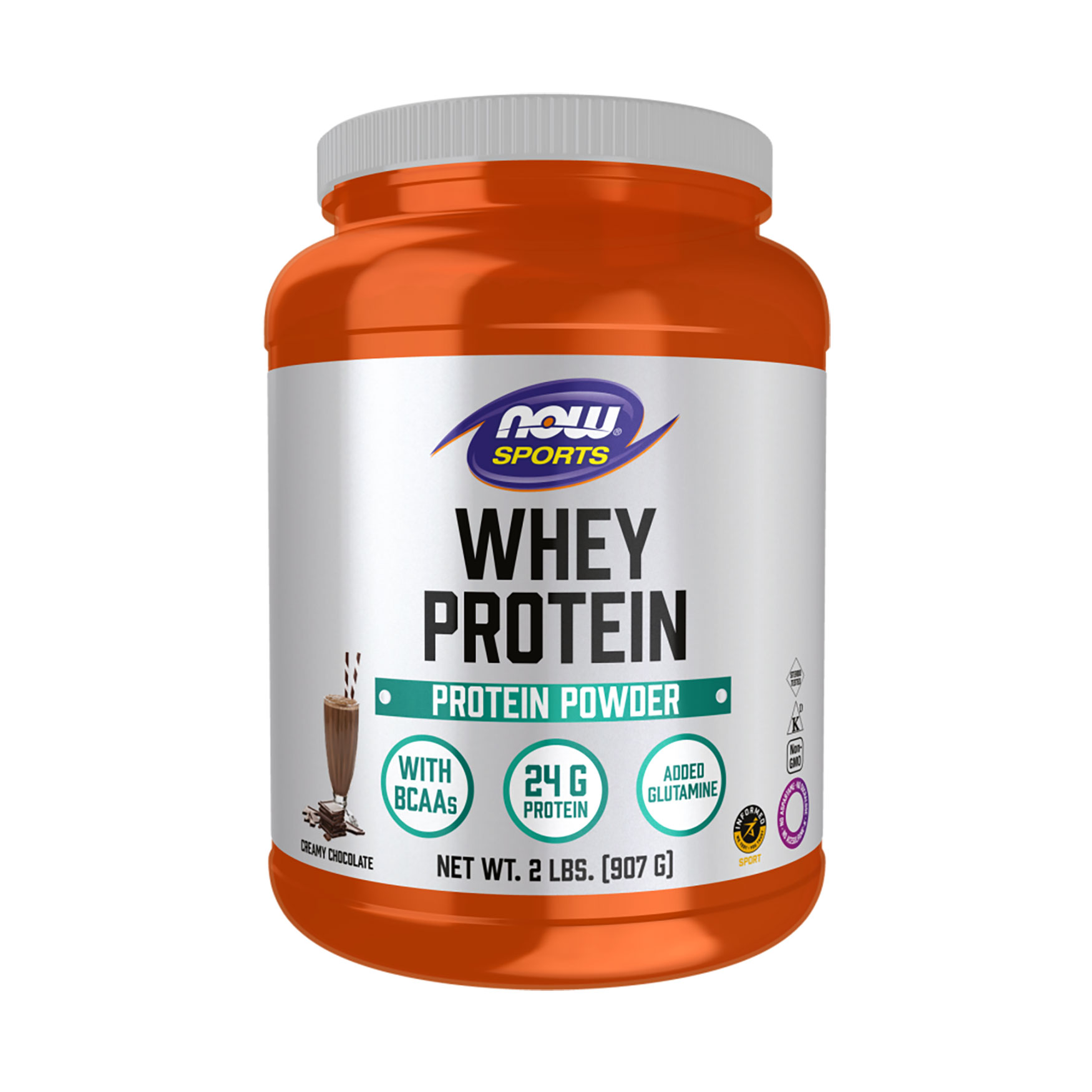 Сироватковий протеїн NOW Foods Whey Protein зі смаком вершкового шоколаду, в порошку, 907 г