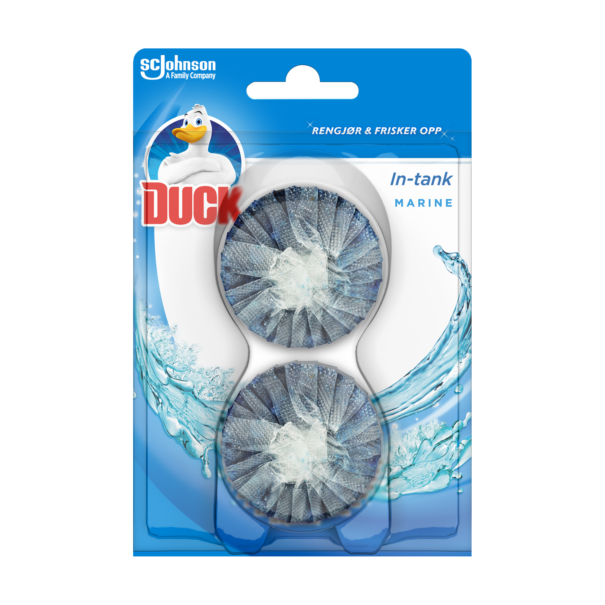 Таблетка для зливного бачка Duck Морський, 2*50 г