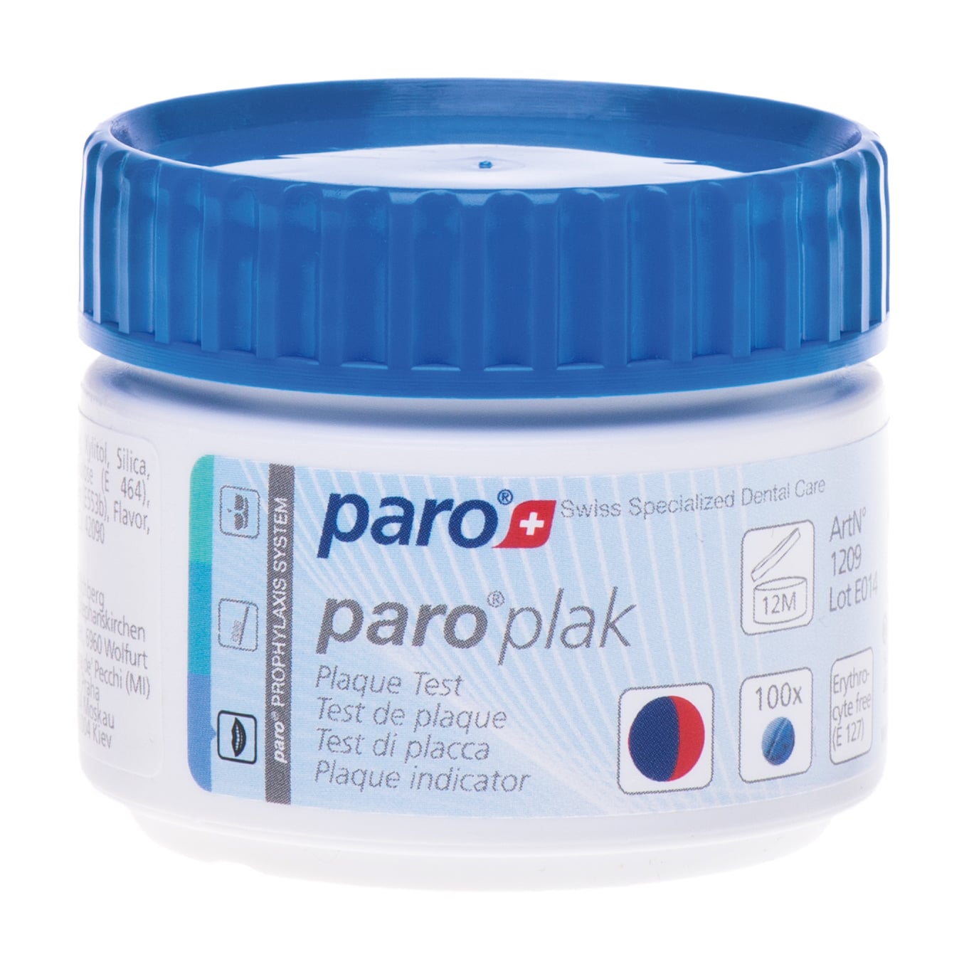 Таблетки для індикації зубного нальоту Paro Swiss Plak 2-кольорові, 100 шт