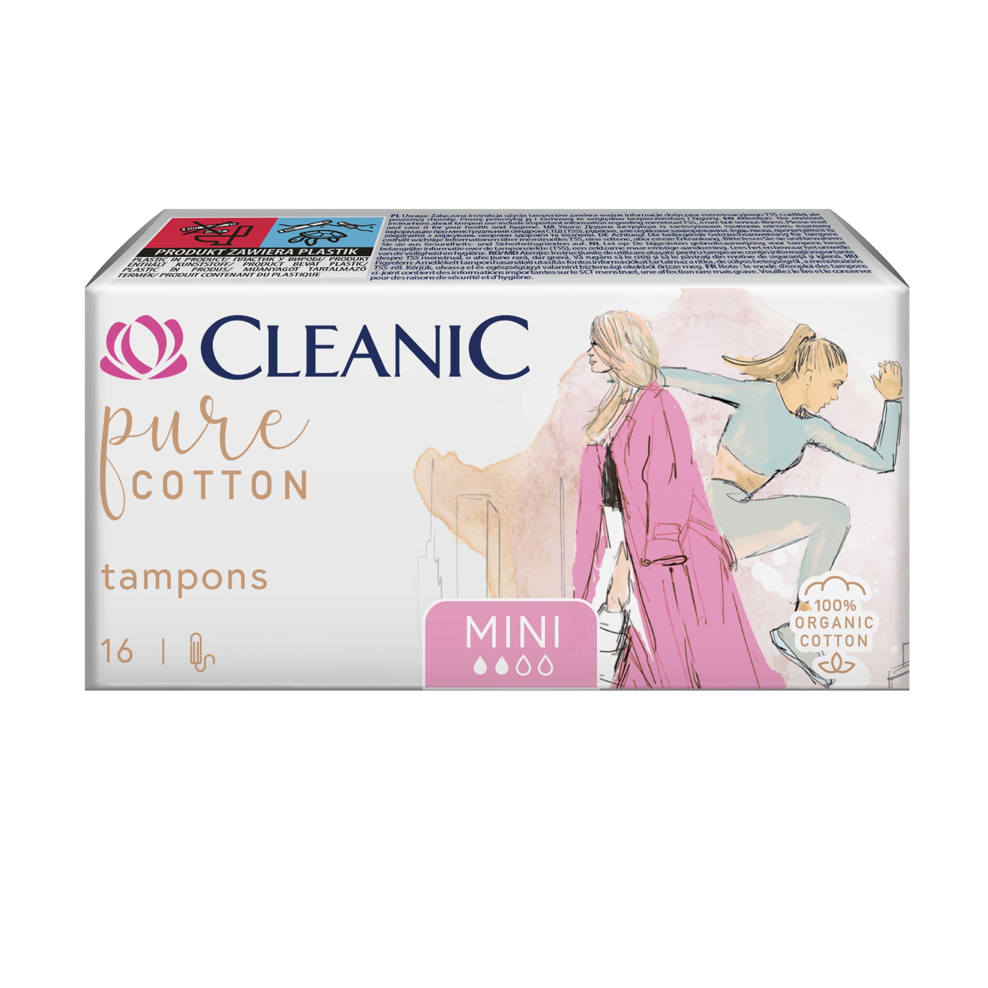 Тампони Cleanic Pure Cotton Mini, 16 шт
