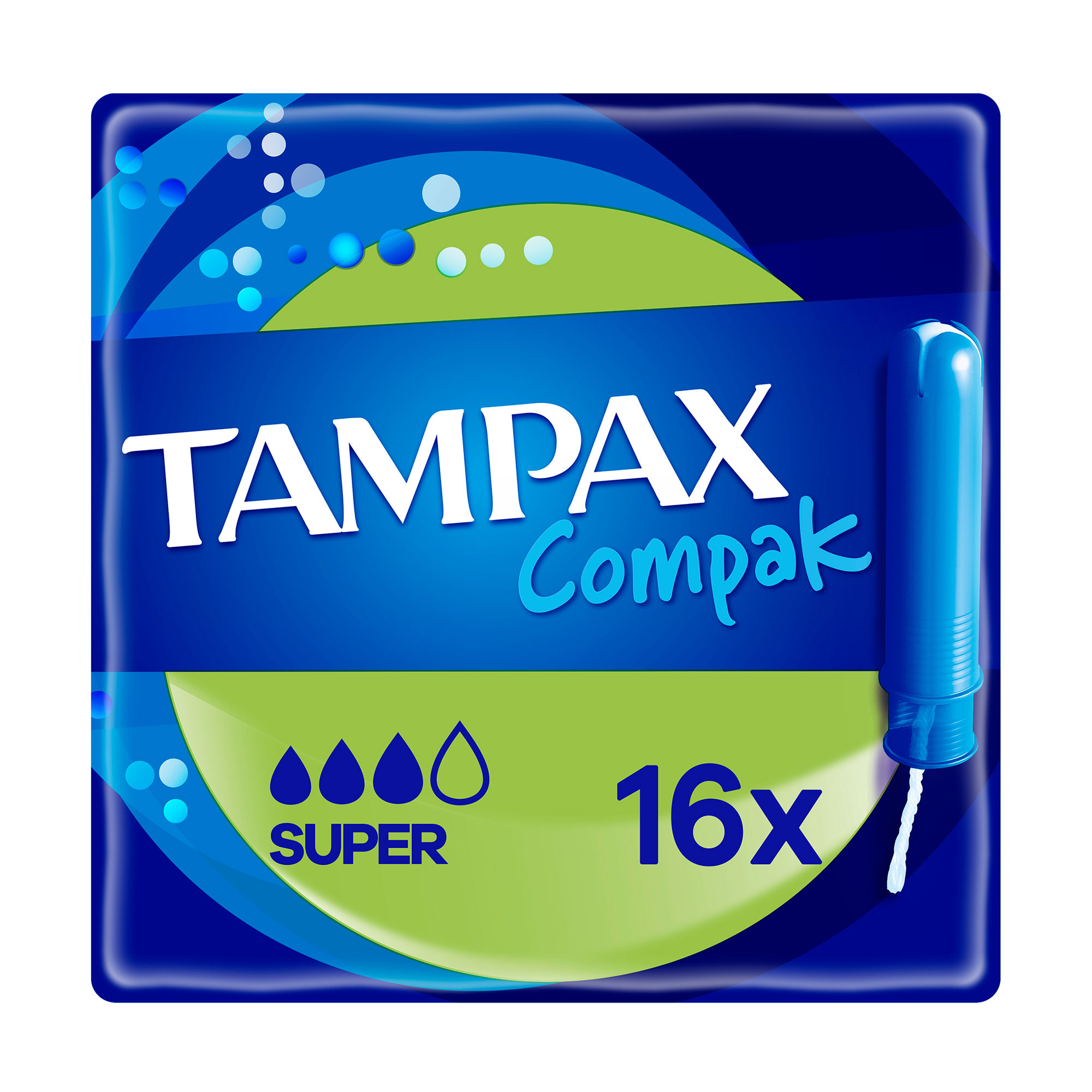 Тампони TAMPAX Compak Super з аплікатором, 16 шт