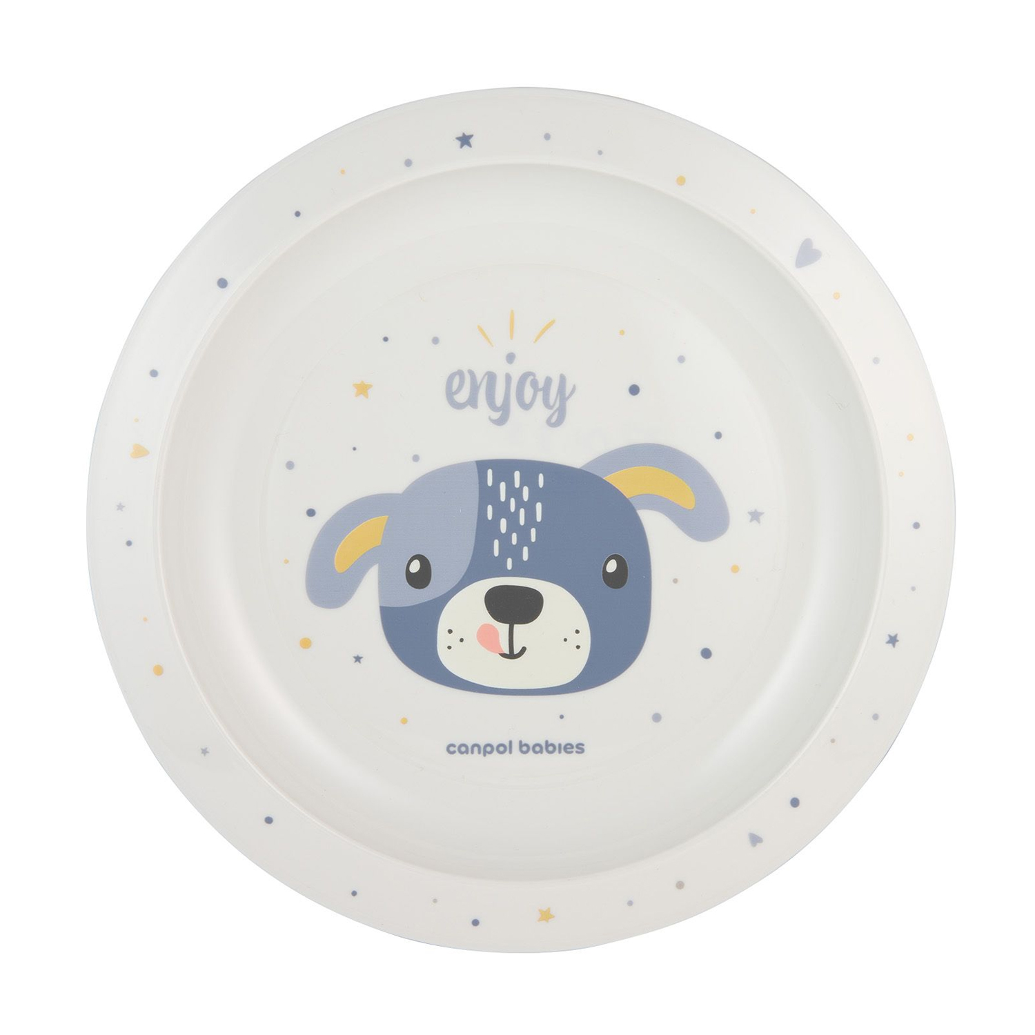 Тарілка Canpol Babies Cute Animals пластикова, з малюнком, від 9 місяців, блакитна (4/411_blu2)