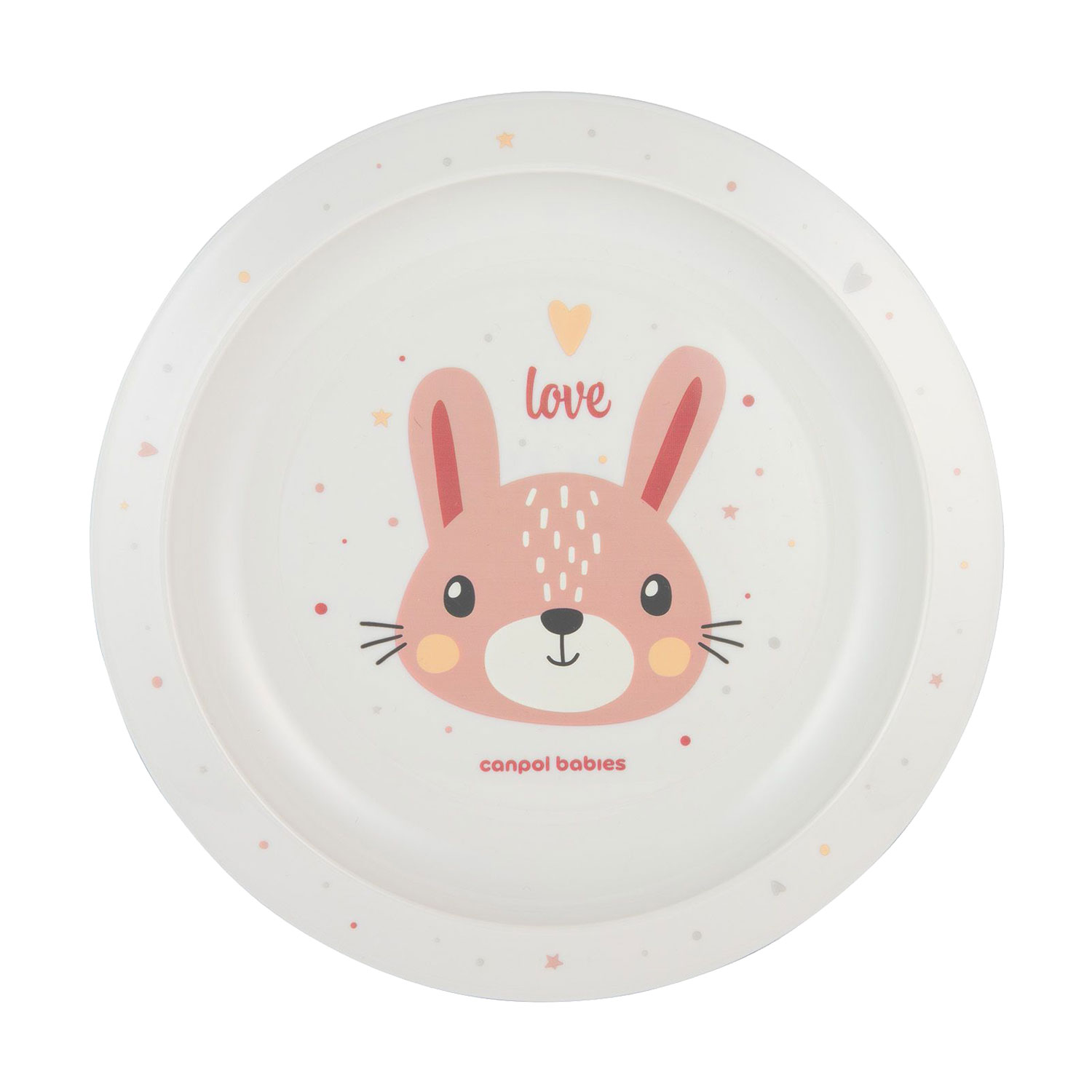 Тарілка Canpol Babies Cute Animals пластикова, з малюнком, від 9 місяців, рожева (4/411_pin2)