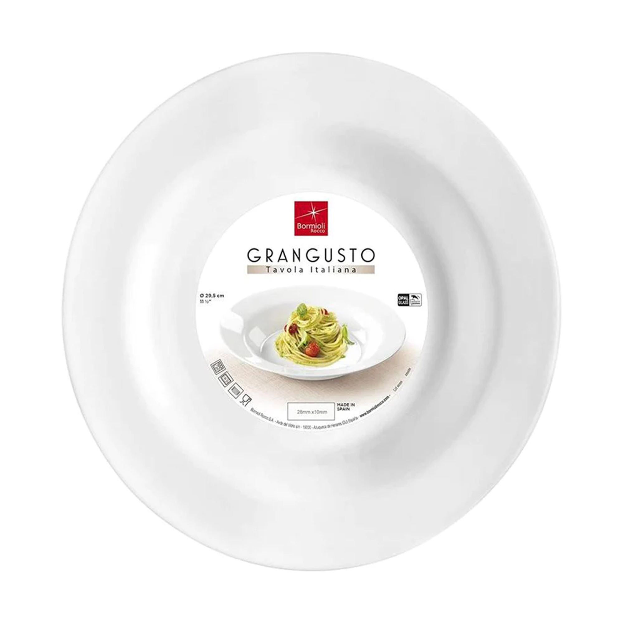 Тарілка для пасти Bormioli Rocco Grangusto, 29.5 см (400850FTB121990)
