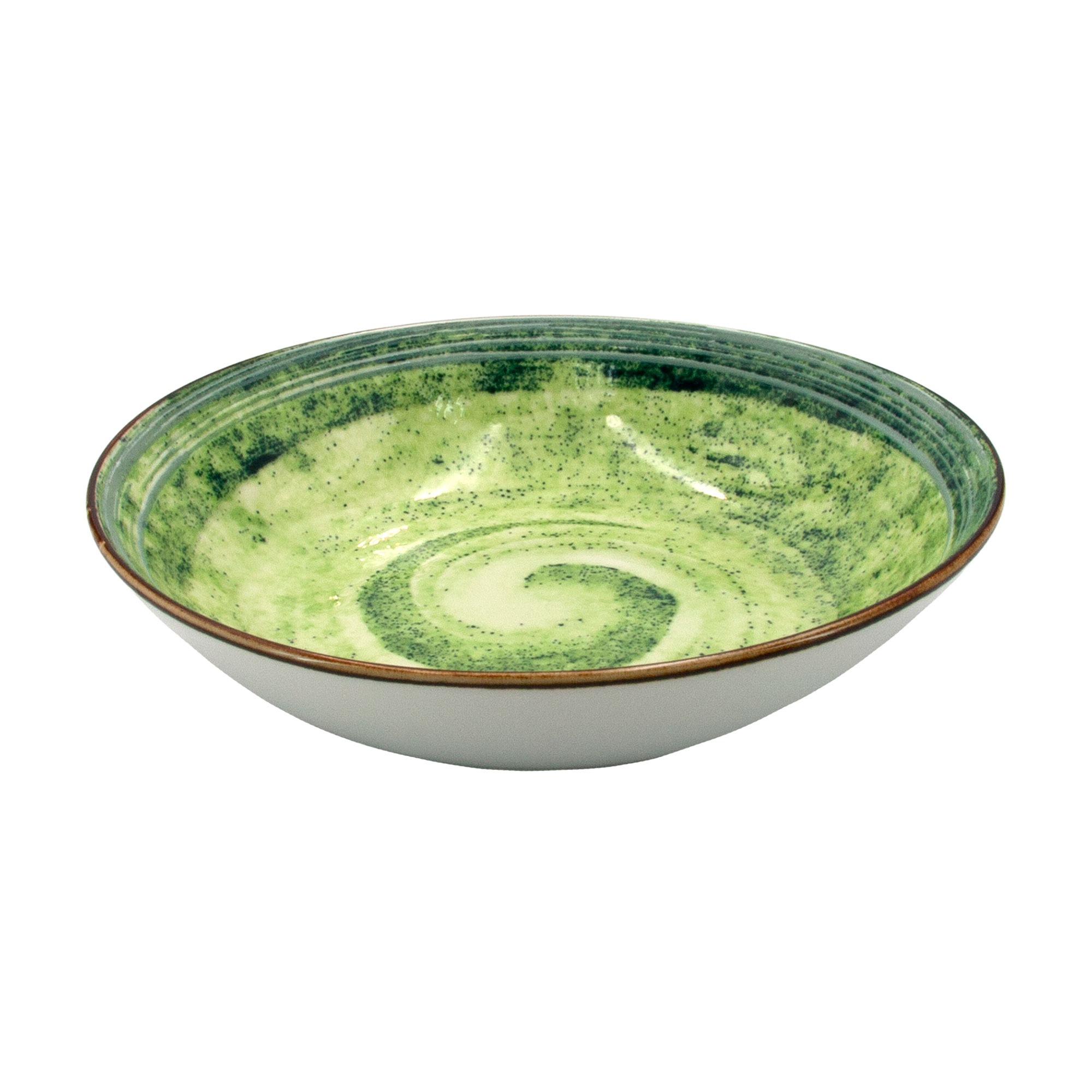 Тарілка супова Milika Sand Green порцелянова, 20 см (M0540-TRSC251816-80SP)