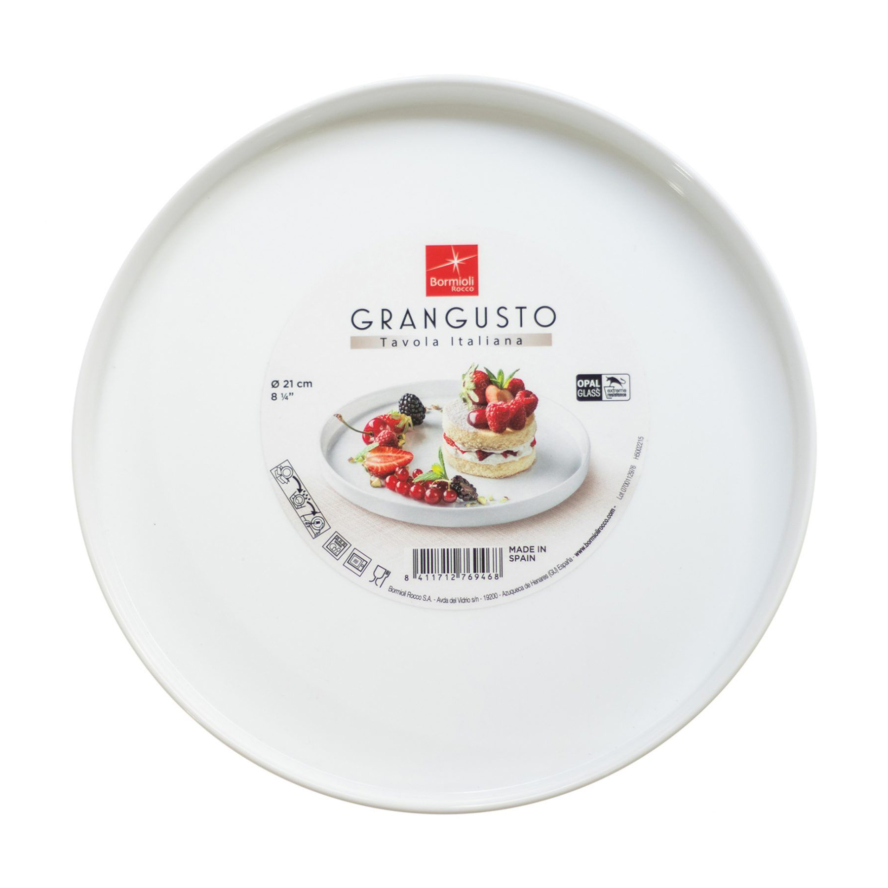 Тарілка з високим бортом Bormioli Rocco Grangusto, 21 см (410714MDF121990)