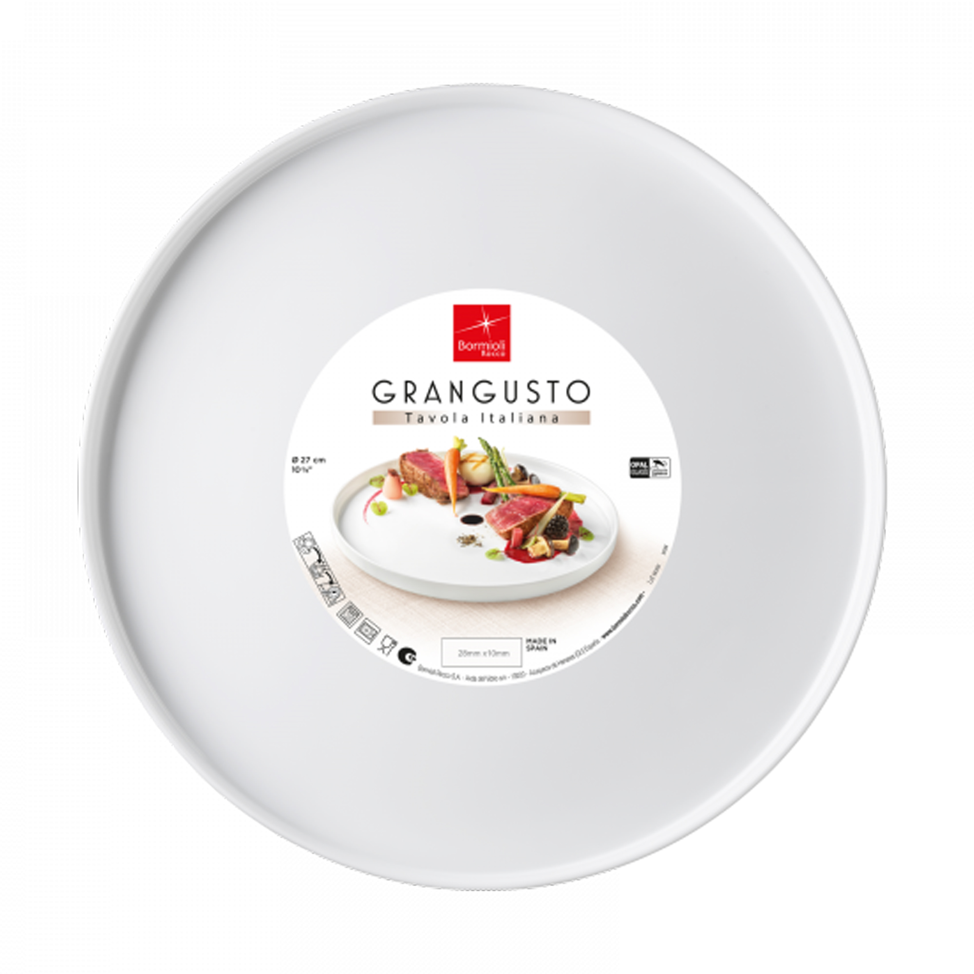 Тарілка з високим бортом Bormioli Rocco Grangusto, 27 см (410711MDF121990)