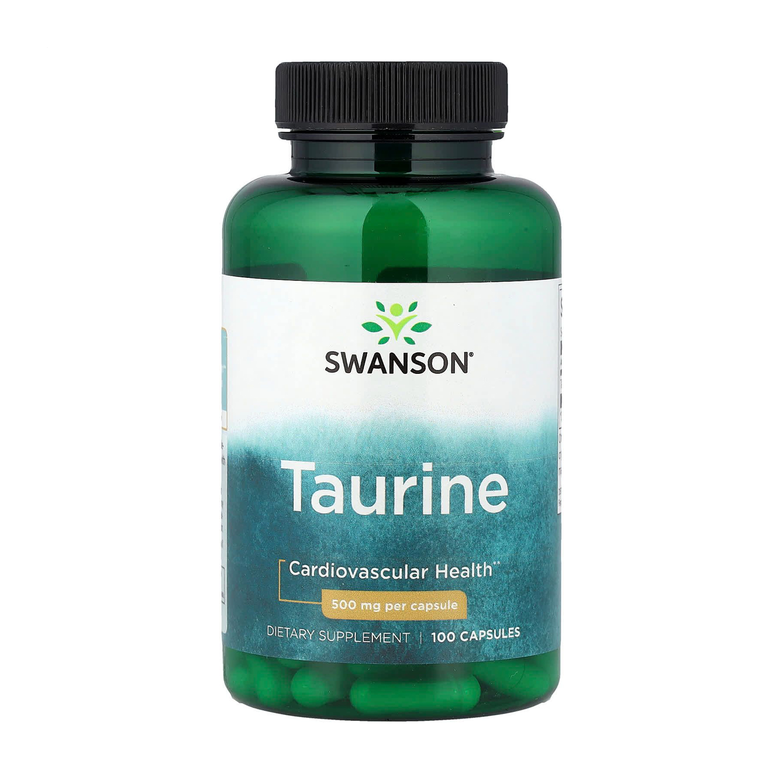 Таурин Swanson Taurine 500 мг, 100 капсул