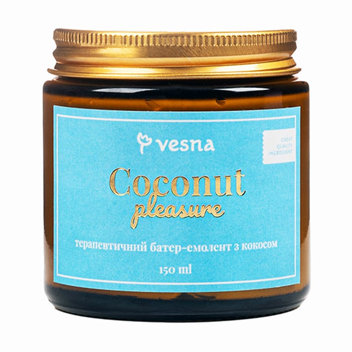Терапевтичний батер-емолент для тіла Vesna Coconut Pleasure із кокосом, 150 мл