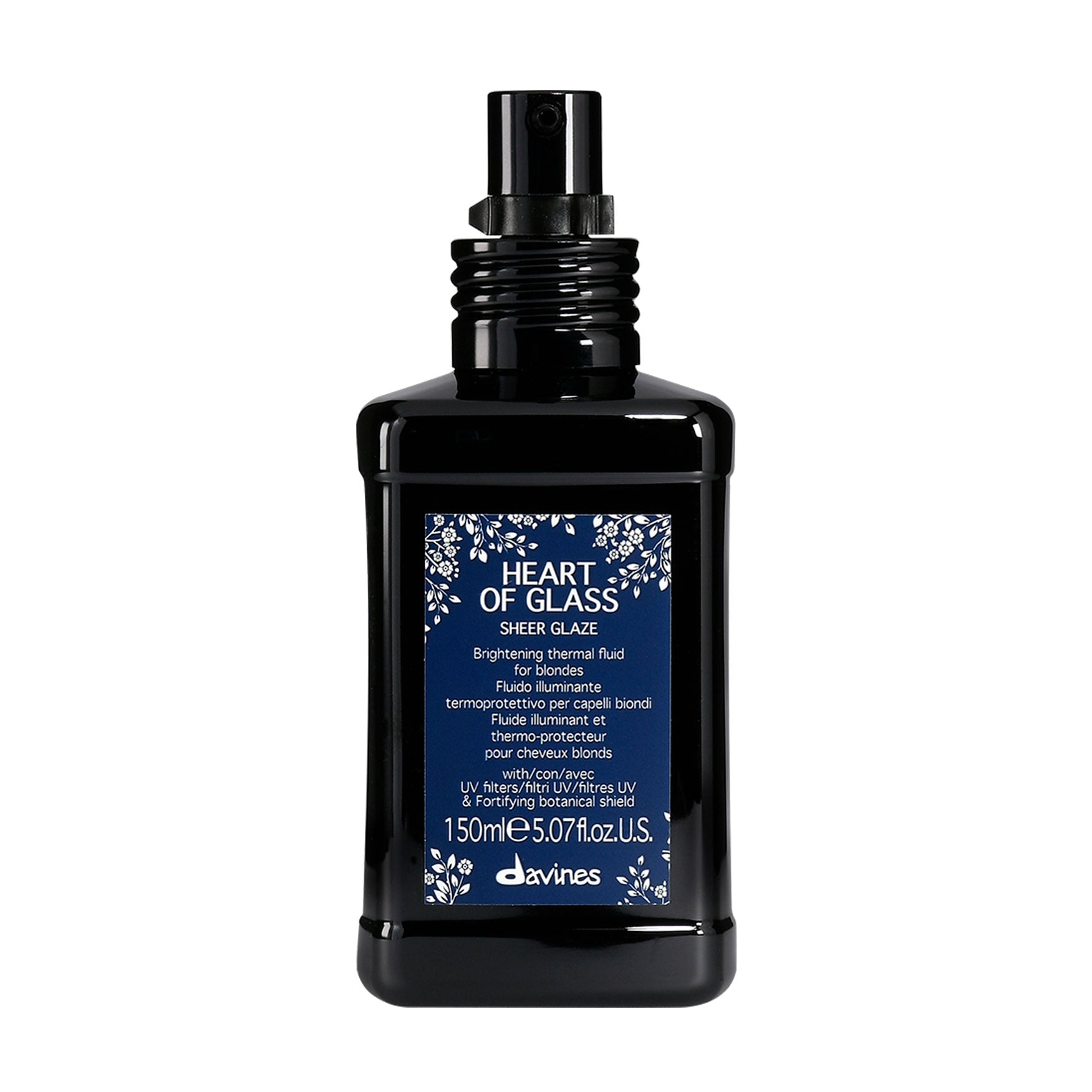 Термозахисний флюїд для блиску волосся Davines Heart of Glass Sheer Glaze, 150 мл