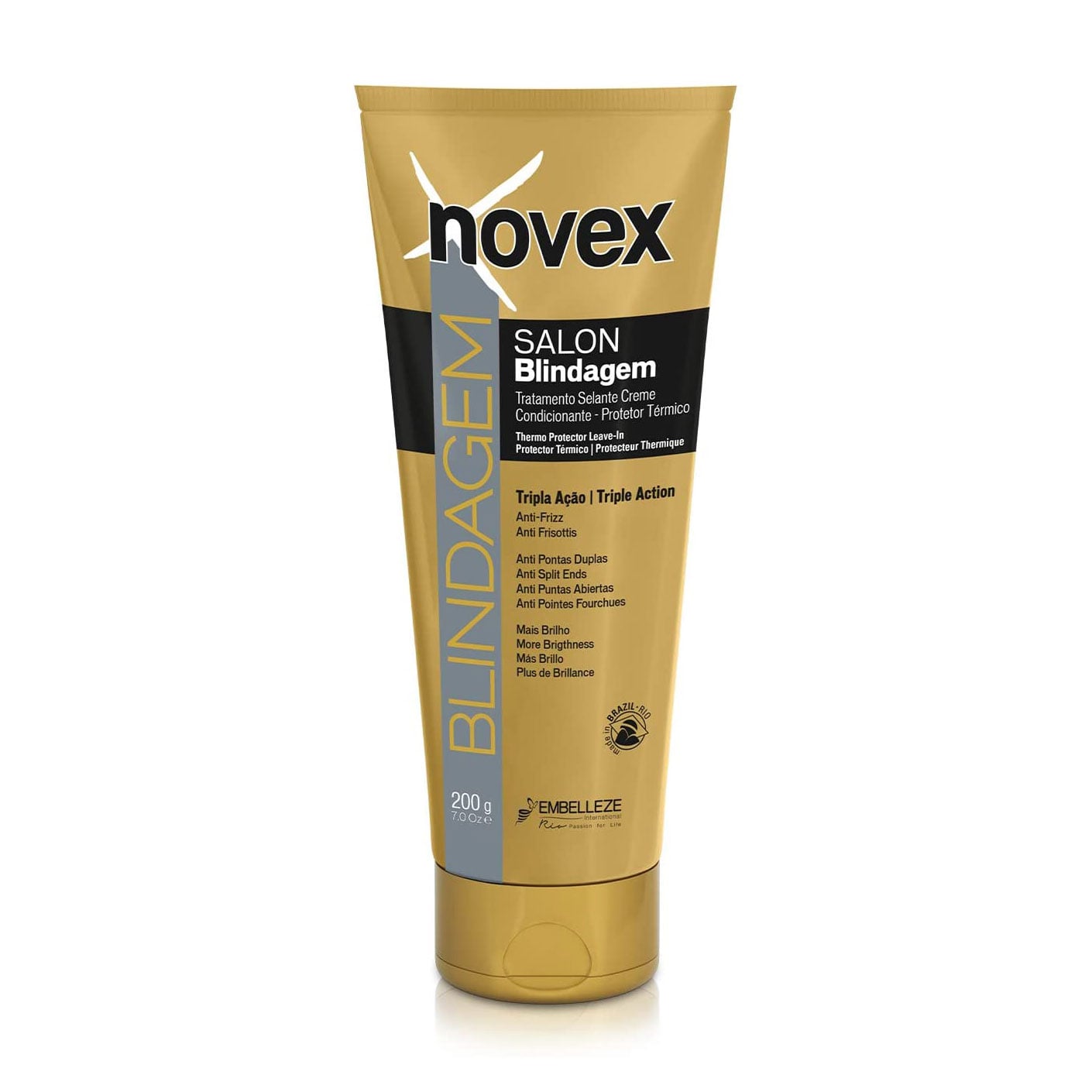 Термозахисний крем для волосся Novex Blindagem Salon Thermal Protector Leave-In, 200 г