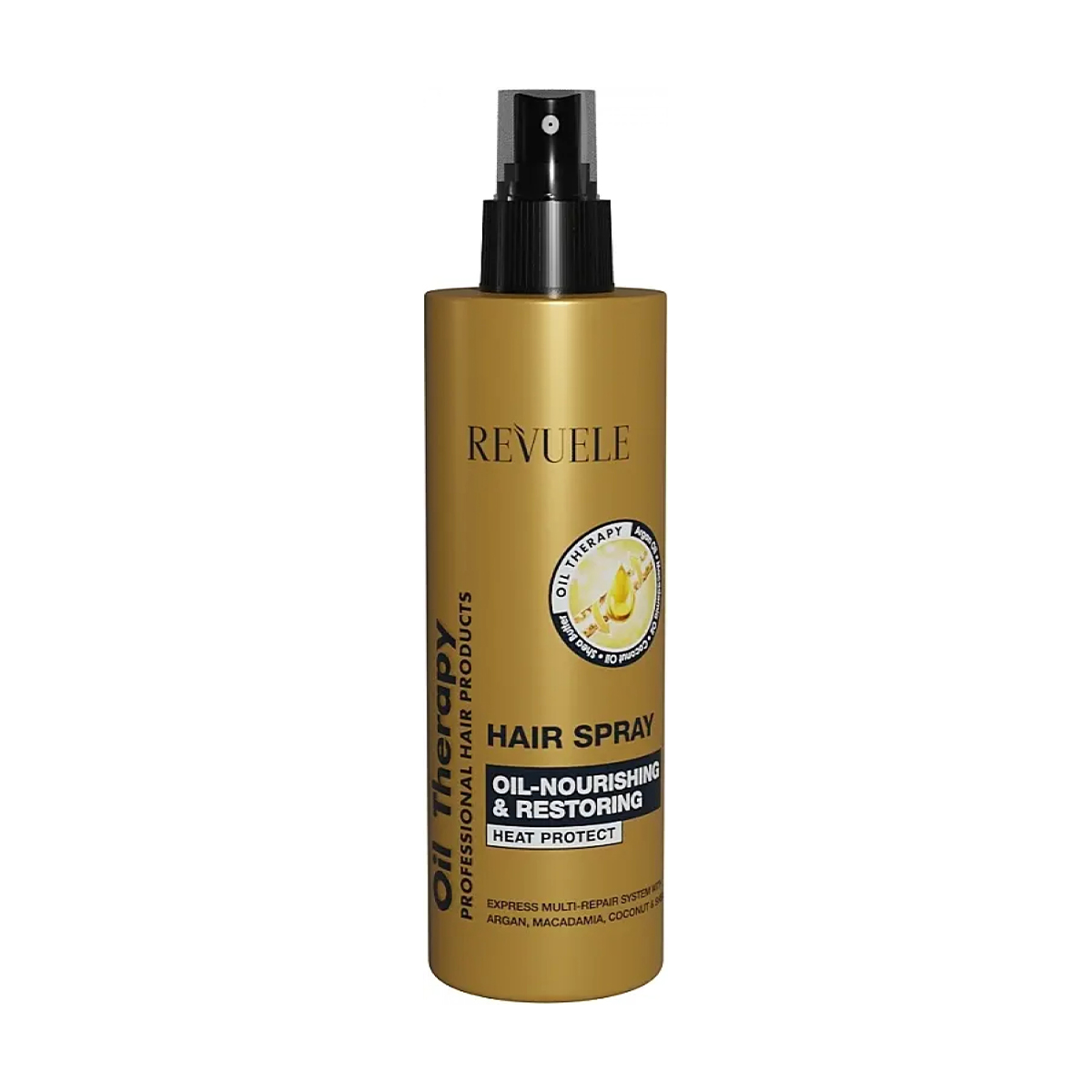 Термозахисний спрей для волосся Revuele Oil Therapy Hair Spray Живлення та відновлення, 200 мл
