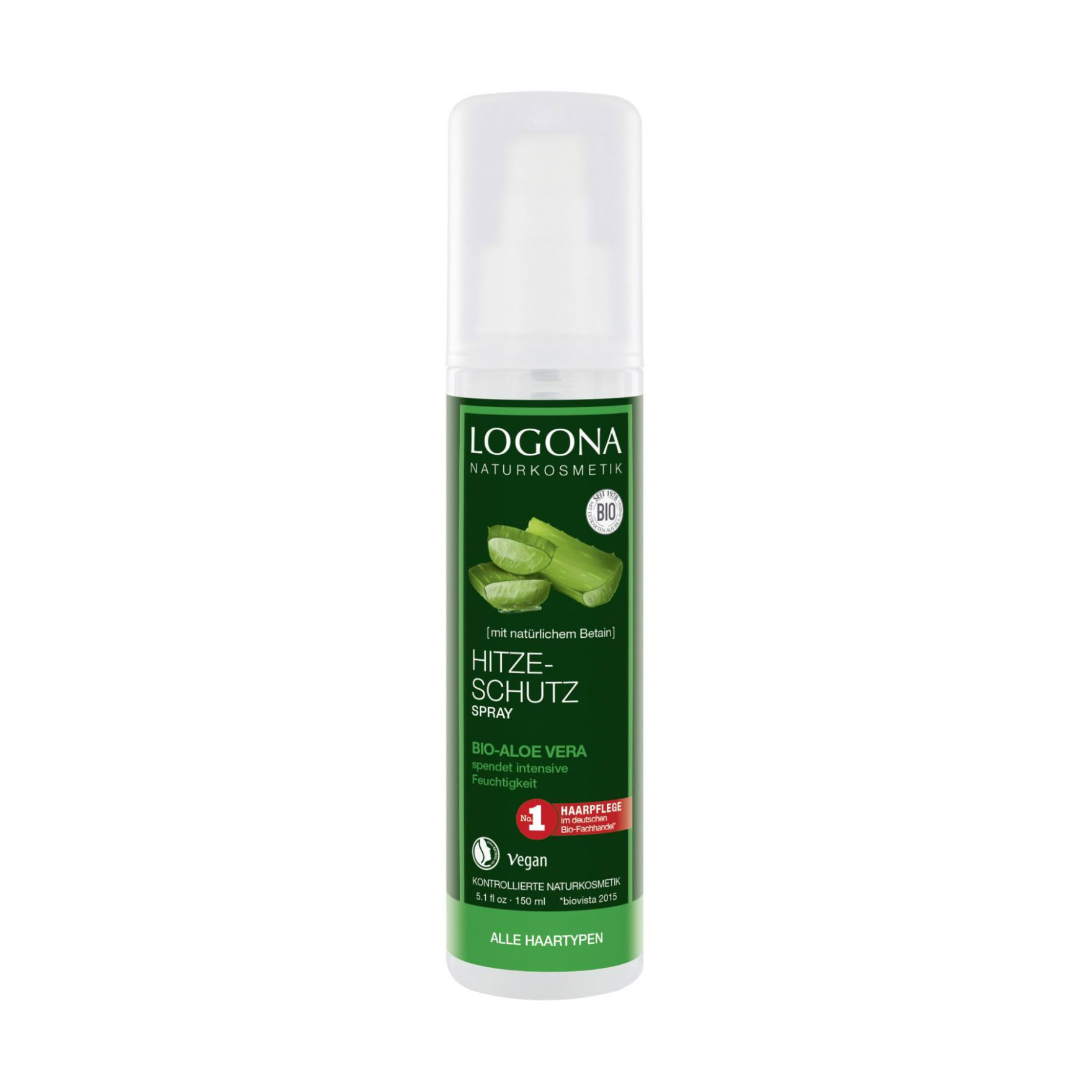 Термозахисний спрей Logona Spray Thermo-Protecteur для всіх типів волосся, з алое вера, 150 мл