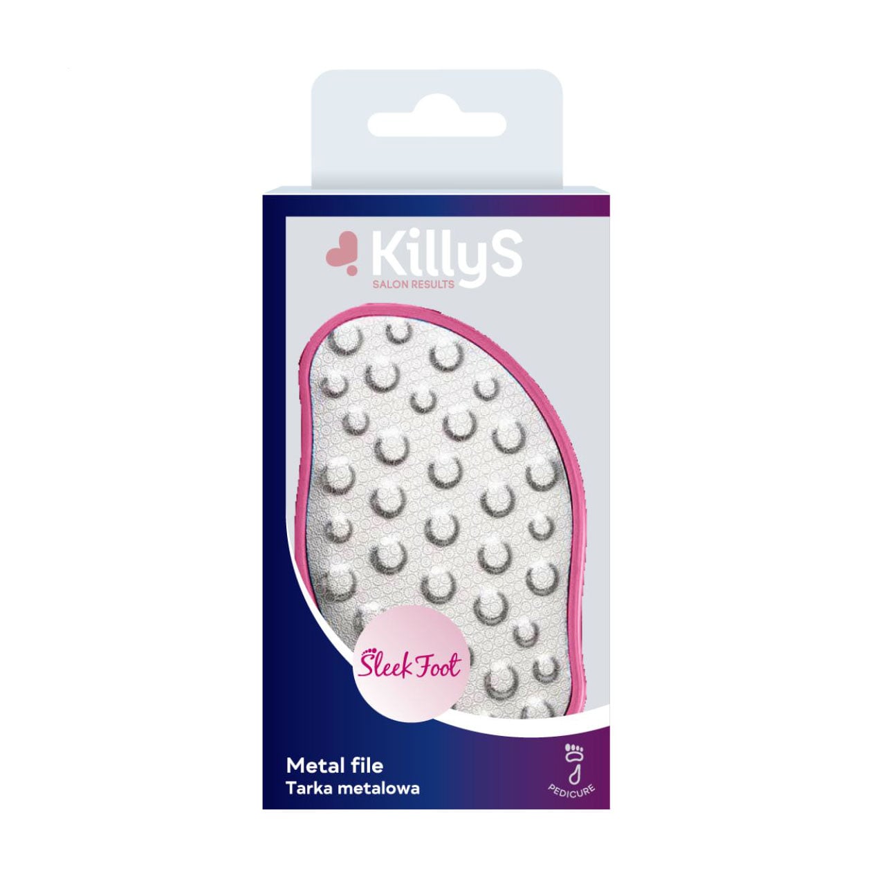 Тертка педикюрна KillyS Metal Sleek Foot металева, 1 шт (500116)
