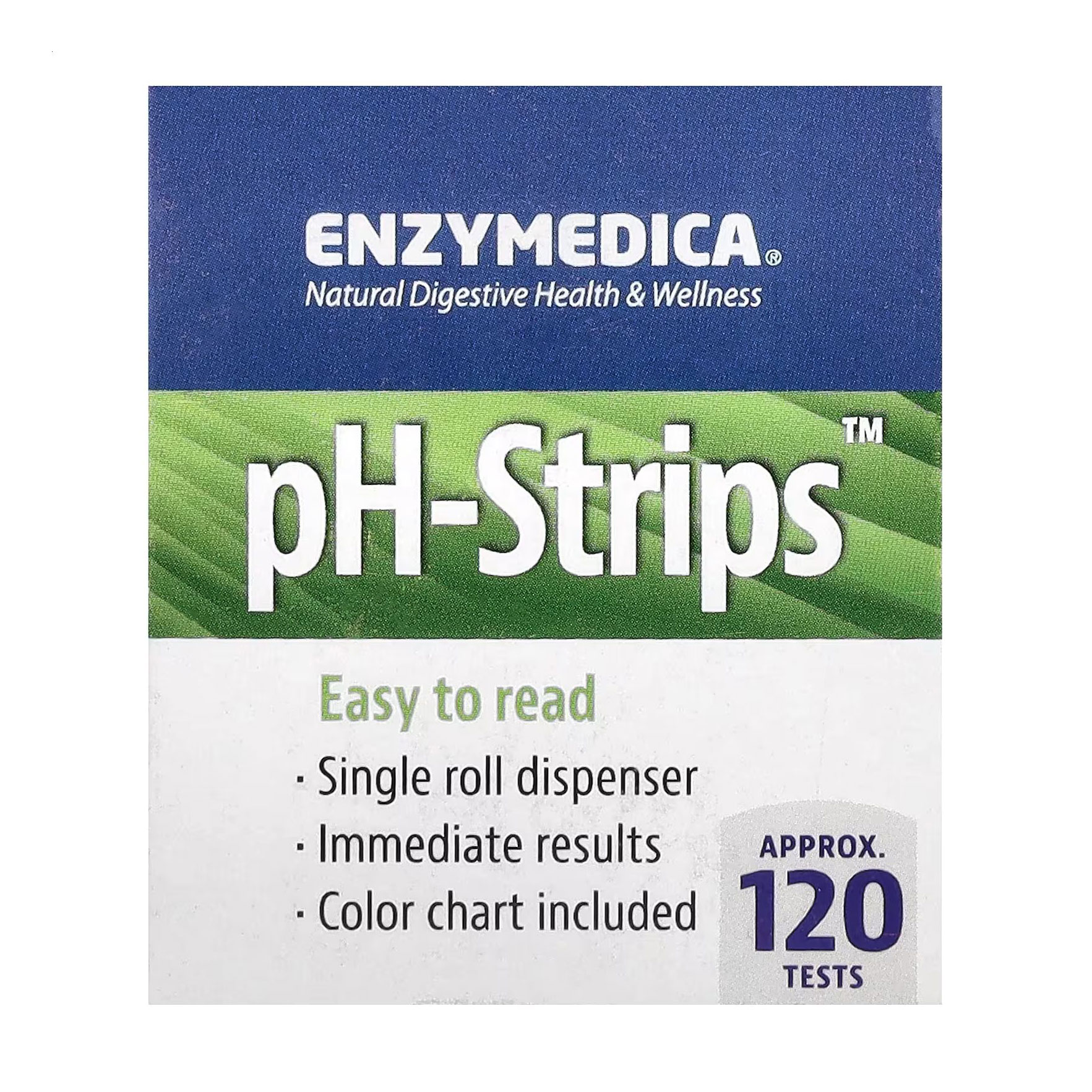 Тест-смужки для визначення рН Enzymedica pH-Strips з одноразовим дозатоомр, 120 шт
