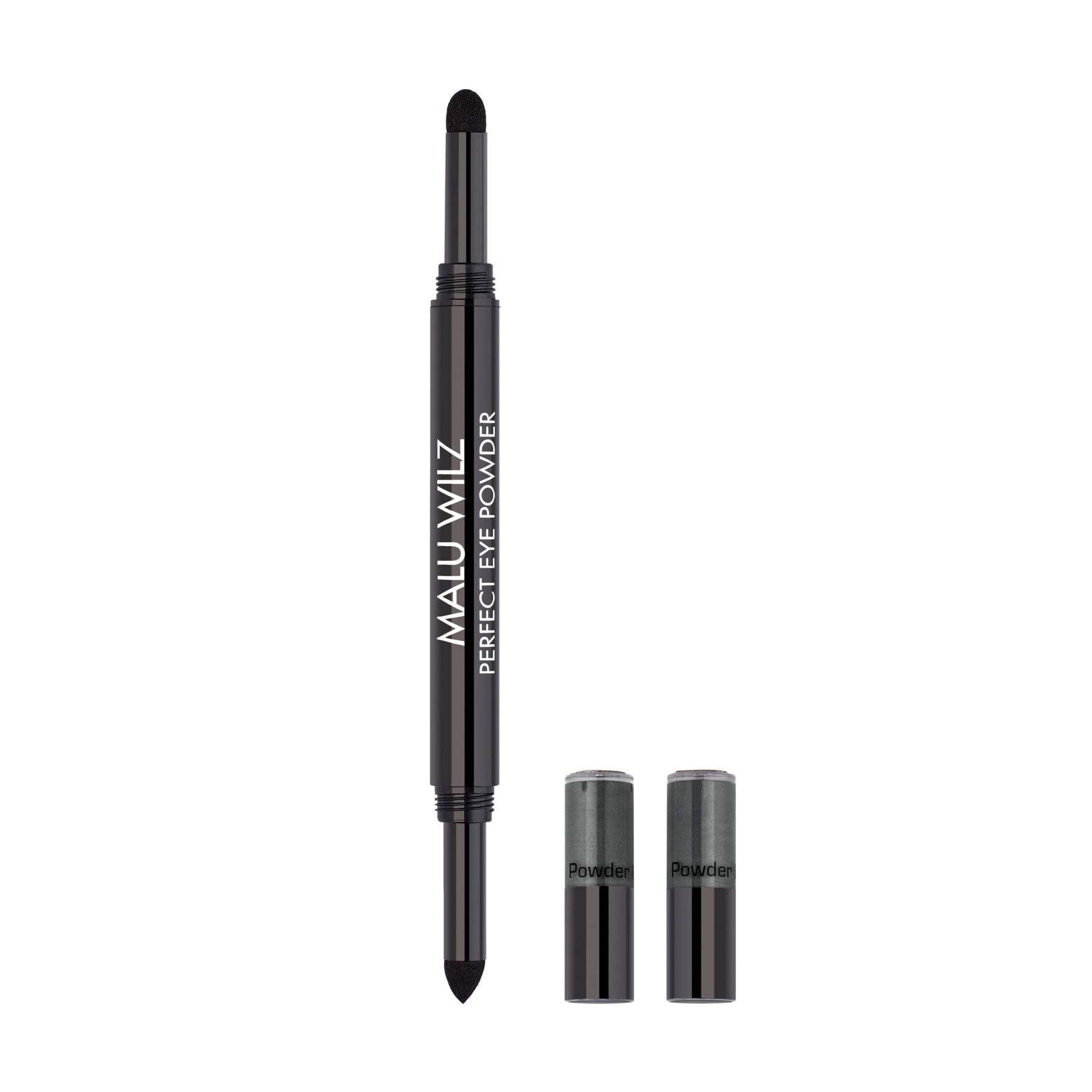 Тіні-пудра для повік Malu Wilz Perfect Eye 97A Dark Silver Stars, 0.8 г (змінний блок)