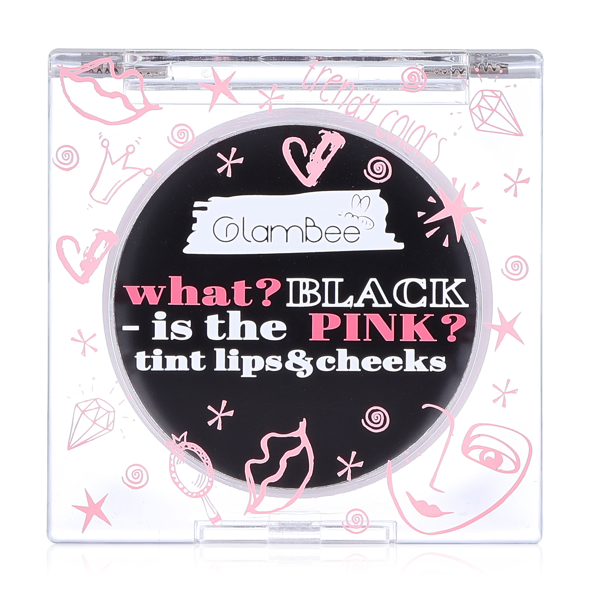 Тінт для губ та щік GlamBee What? Black Is The Pink? Tint Lips &amp; Cheeks, Black, 3.4 г
