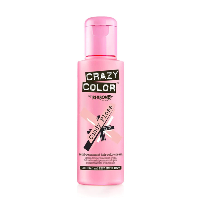 Тінт-фарба для волосся Crazy Color Semi Permanent Hair Color Cream 65 Candy Floss, 100 мл