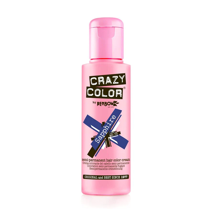 Тінт-фарба для волосся Crazy Color Semi Permanent Hair Color Cream 72 Sapphire, 100 мл